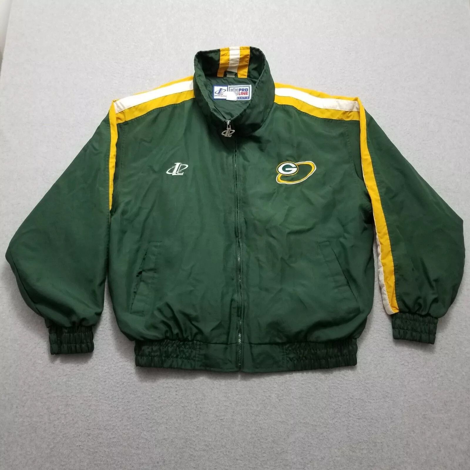 Logo Athletic Vtg Green Bay Packers Jacket Mens Large Zip Embroidered NFL Size US L / EU 52-54 / 3 - 1 Thumbnail