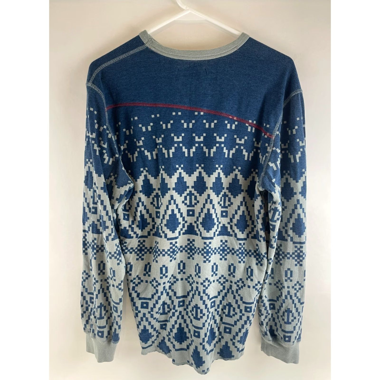 Volcom Volcom Sweater Men’s Size M Gray Blue Southwestern Pullover Crew Neck Knit Pullover Regular Fit- Gray/Blue Southwestern Pattern Size US M / EU 48-50 / 2 - 2 Thumbnail