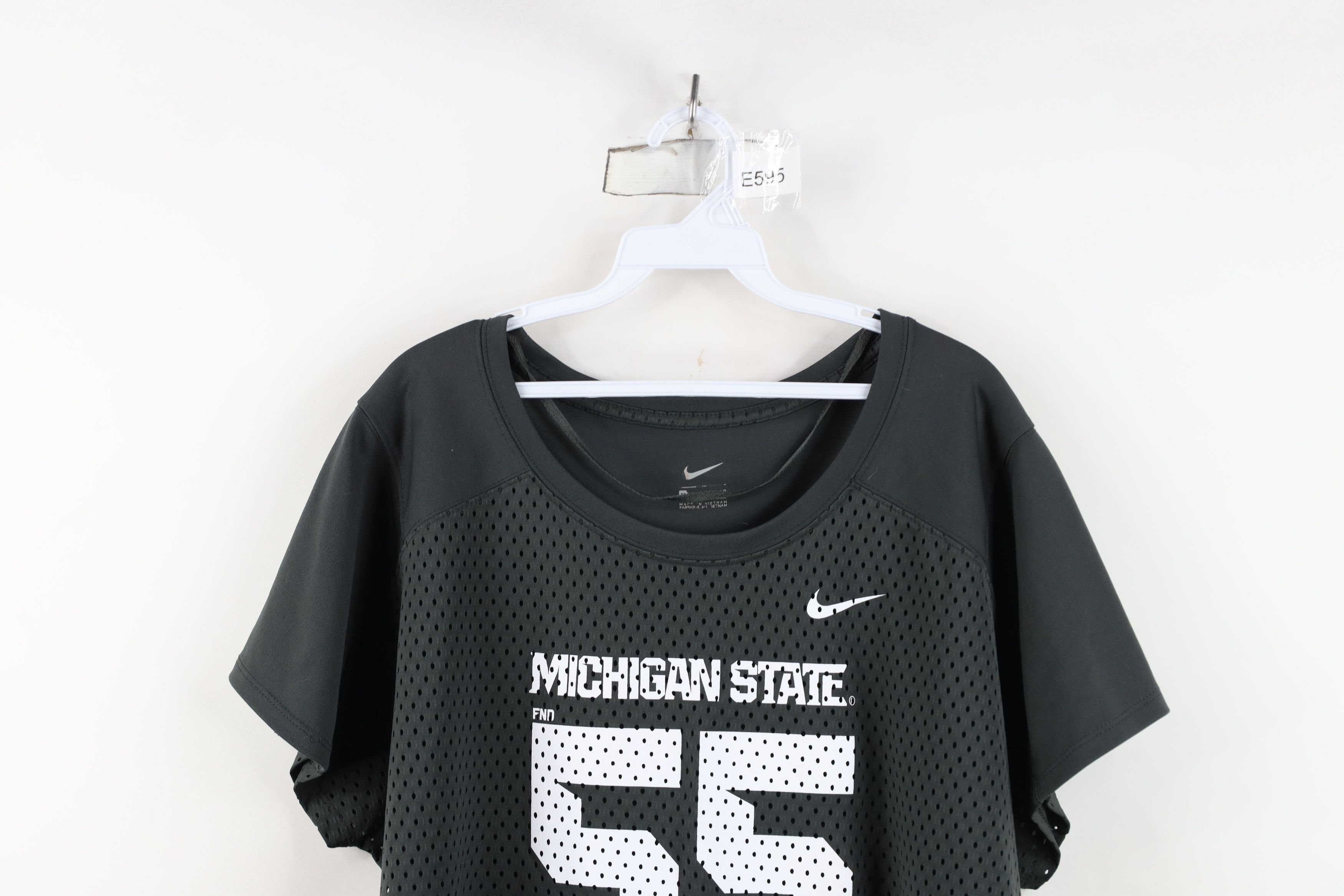 Nike Nike Dolman Sleeve Michigan State University Football Jersey Size XL / US 12-14 / IT 48-50 - 2 Thumbnail