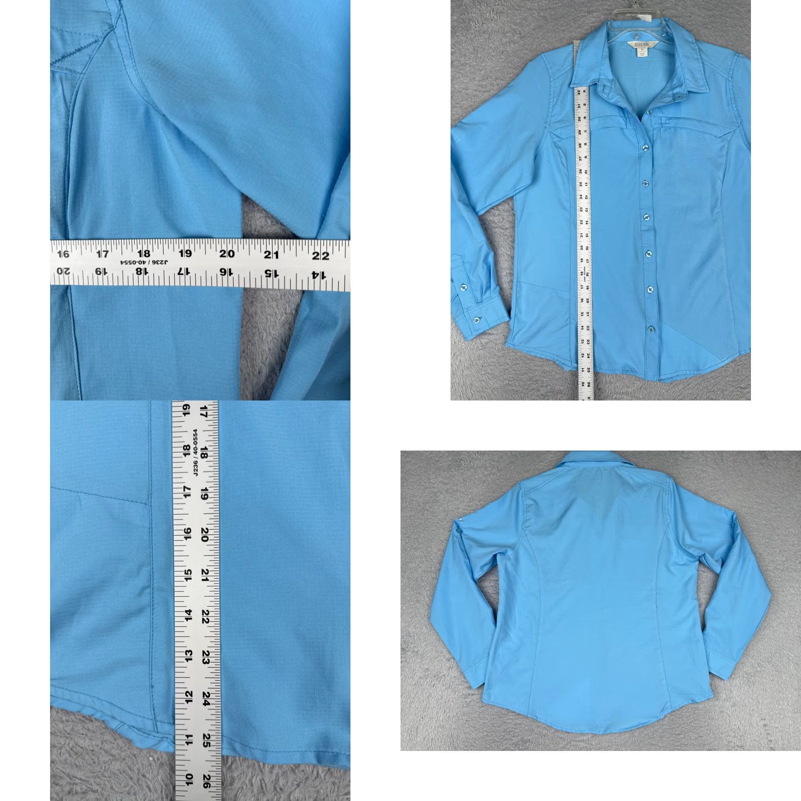 Vintage Pacific Trail Shirt Women Medium Blue Button Up Long Sleeve Polyester Blend Size M / US 6-8 / IT 42-44 - 8 Thumbnail