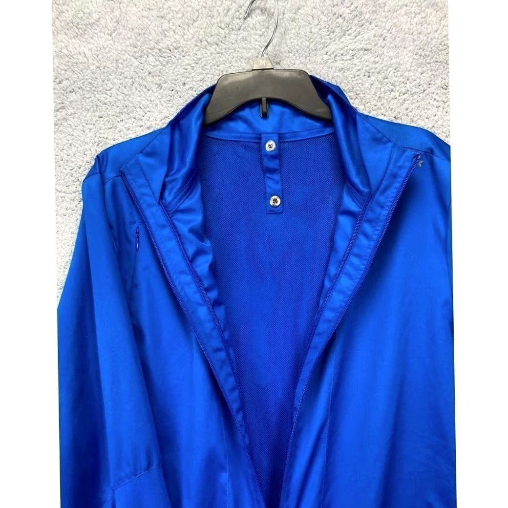 Reebok Reebok Jacket Mens L Blue Windbreaker Performance Lightweight Full Zip EUC Size US L / EU 52-54 / 3 - 6 Thumbnail