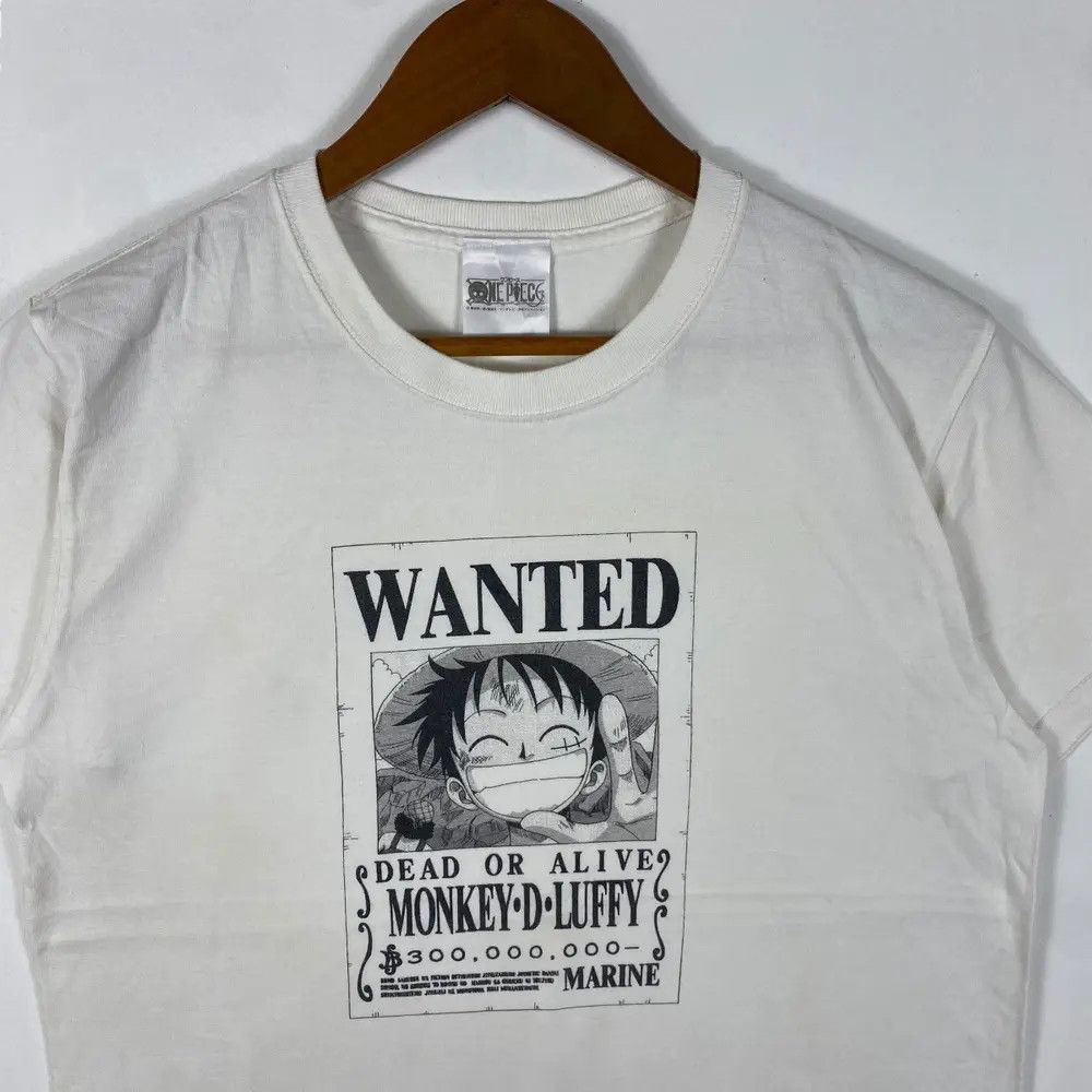 Anime ONE PIECE Wanted Monkey D Luffy Bounty Poster Anime Tee Size US M / EU 48-50 / 2 - 2 Thumbnail