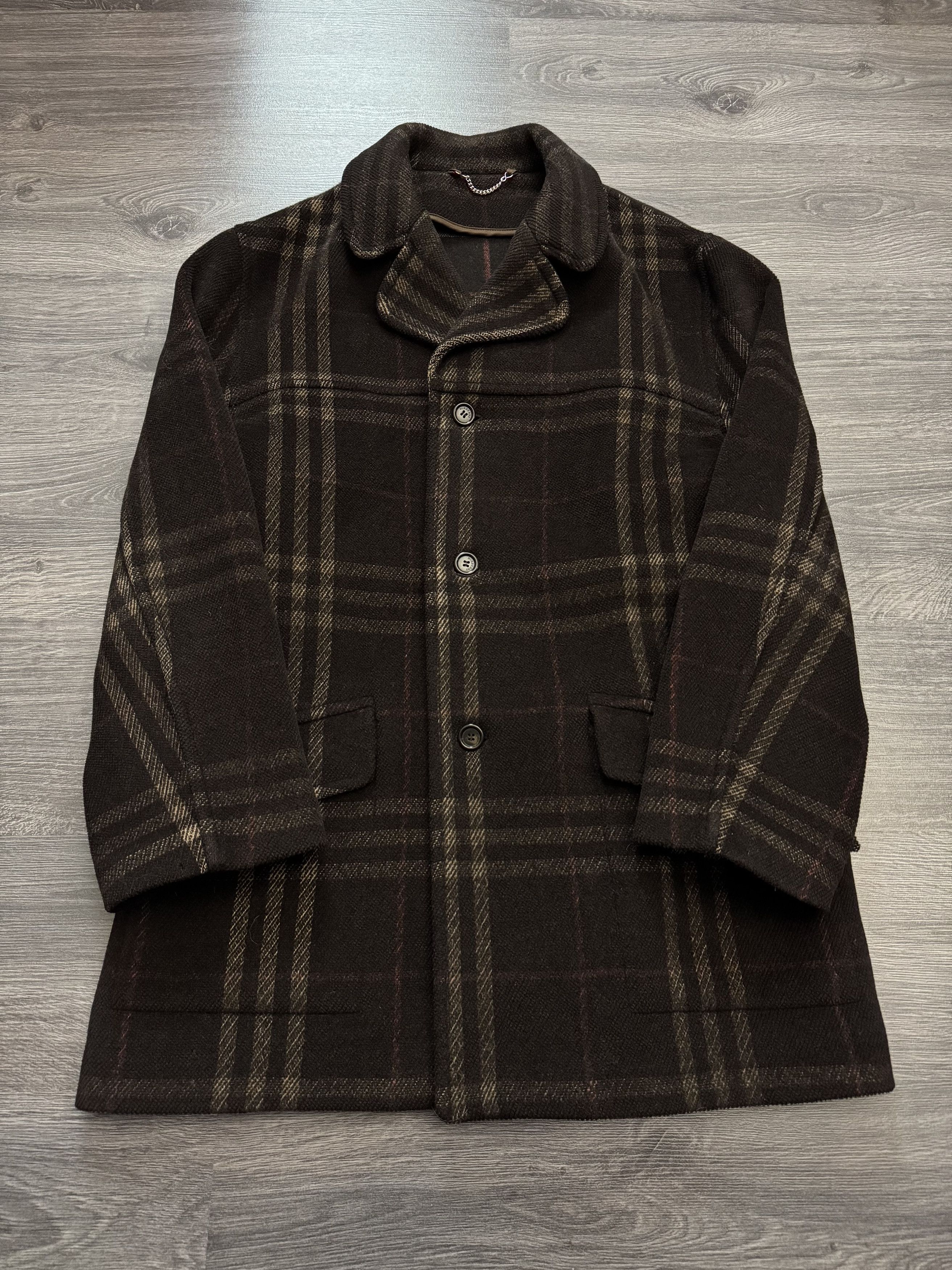 Burberry Vintage Burberry Brown Nova Check Wool Coat Size US L / EU 52-54 / 3 - 4 Thumbnail