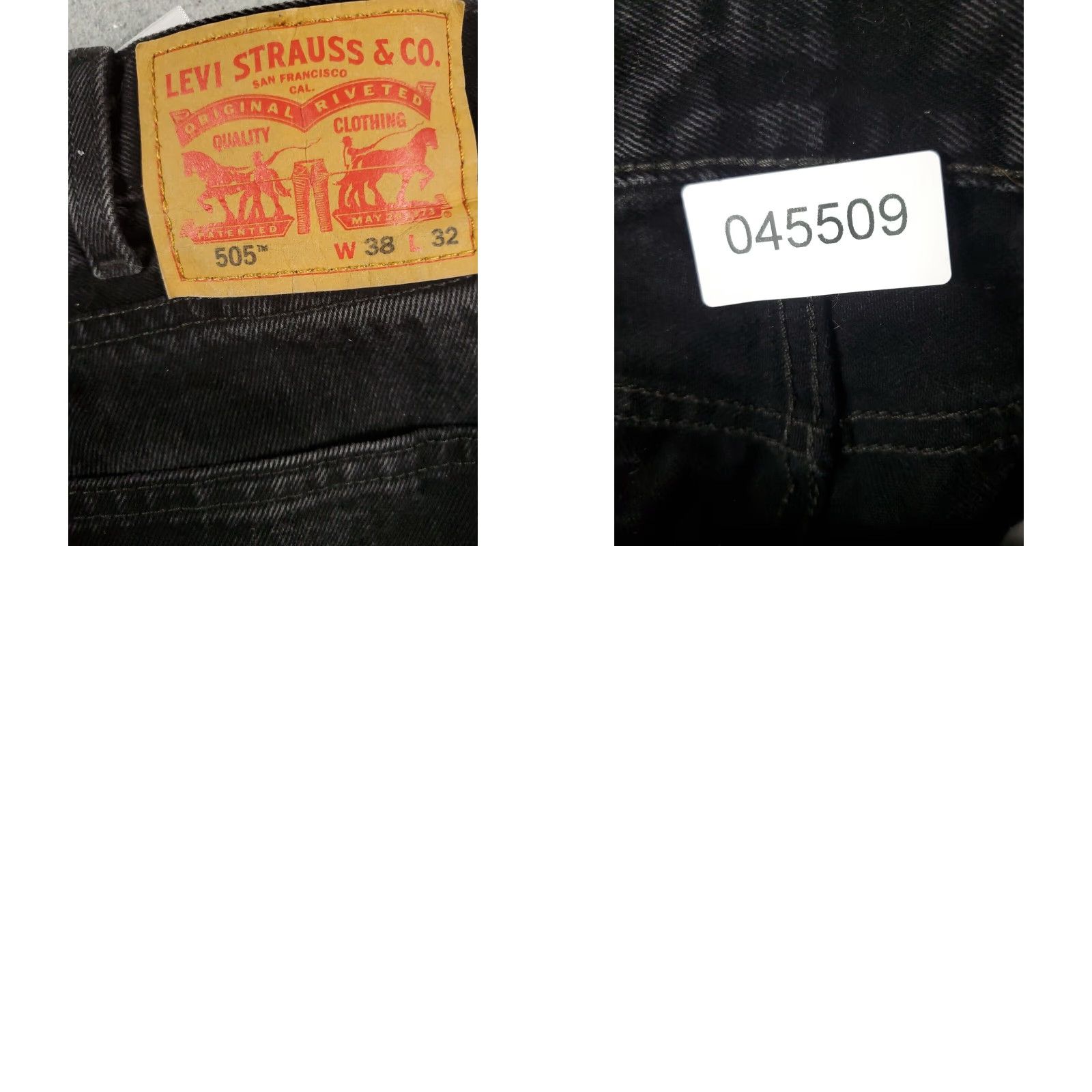 Levi's Levis 505 Straight Leg Jeans Mens 38x30 Black Cotton Size US 38 / EU 54 - 8 Thumbnail