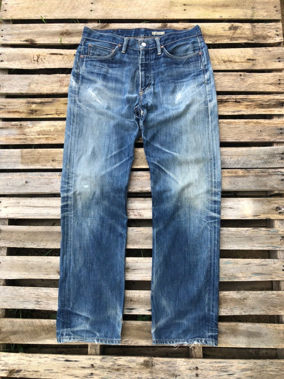 Polo Ralph Lauren × RRL Ralph Lauren × Vintage Polo by Ralph Lauren Denim Jeans Distressed Size US 33 - 1 Thumbnail