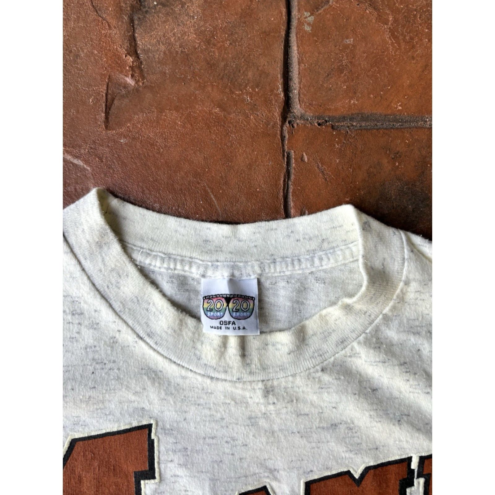 Vintage VINTAGE Miami Hurricanes Sebastian The Ibis Sleep T-Shirt One Size White Cotton Knit Logo Short Sleeve Crew Neck Mens 90s Size US M / EU 48-50 / 2 - 2 Thumbnail
