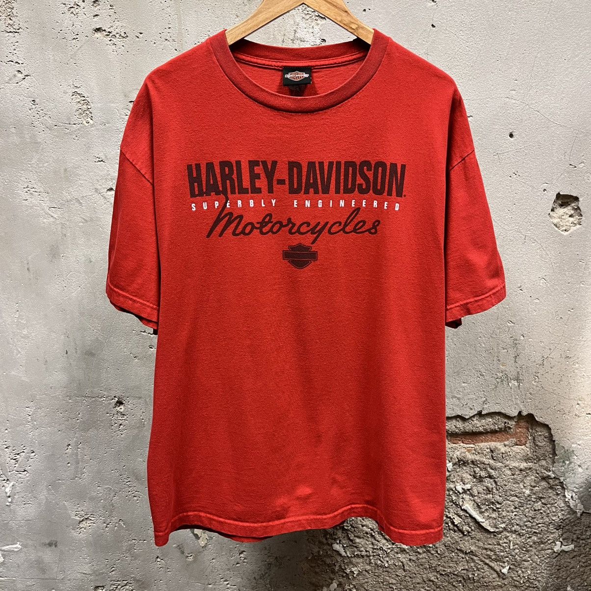 Harley Davidson × Vintage Harley Davidson Red Bahamas Short Sleeve T-Shirt XL Biker Size US XL / EU 56 / 4 - 1 Thumbnail