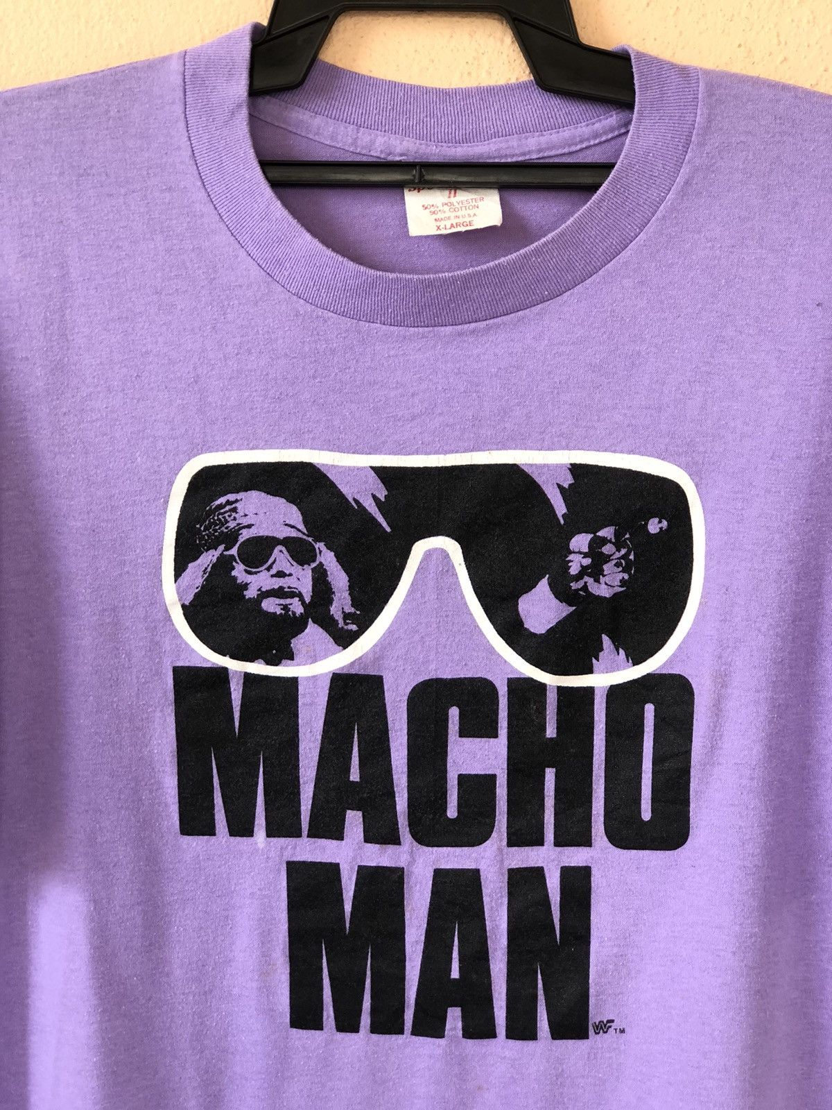 Vintage × WCW/nWo × WWF Vintage 80s MACHO MAN WWF Wrestling Tee Size US XL / EU 56 / 4 - 2 Thumbnail