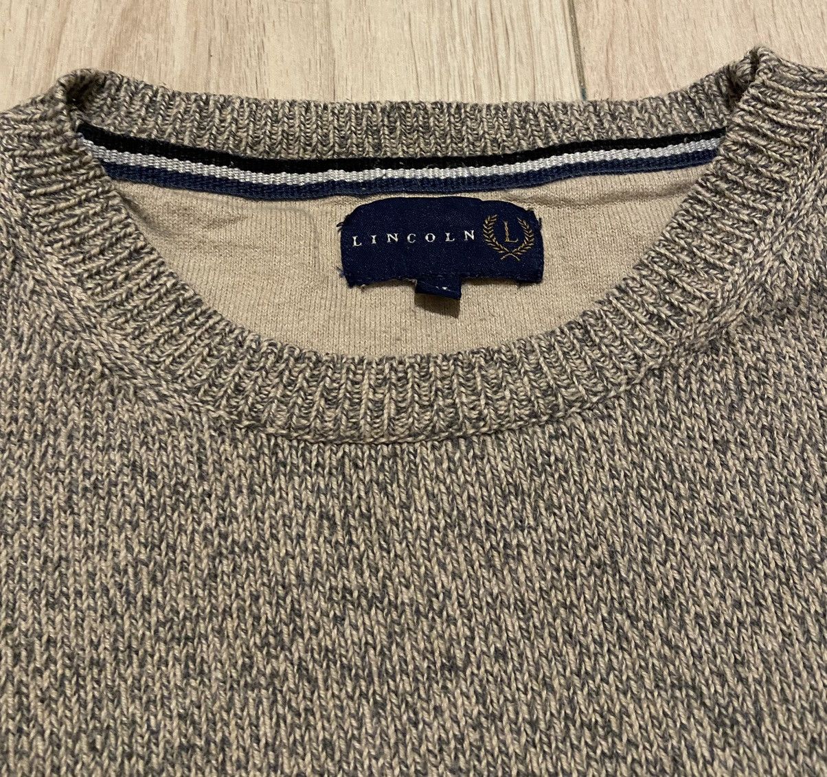 Designer Lincoln vintage knit cotton sweater Size US XL / EU 56 / 4 - 2 Thumbnail