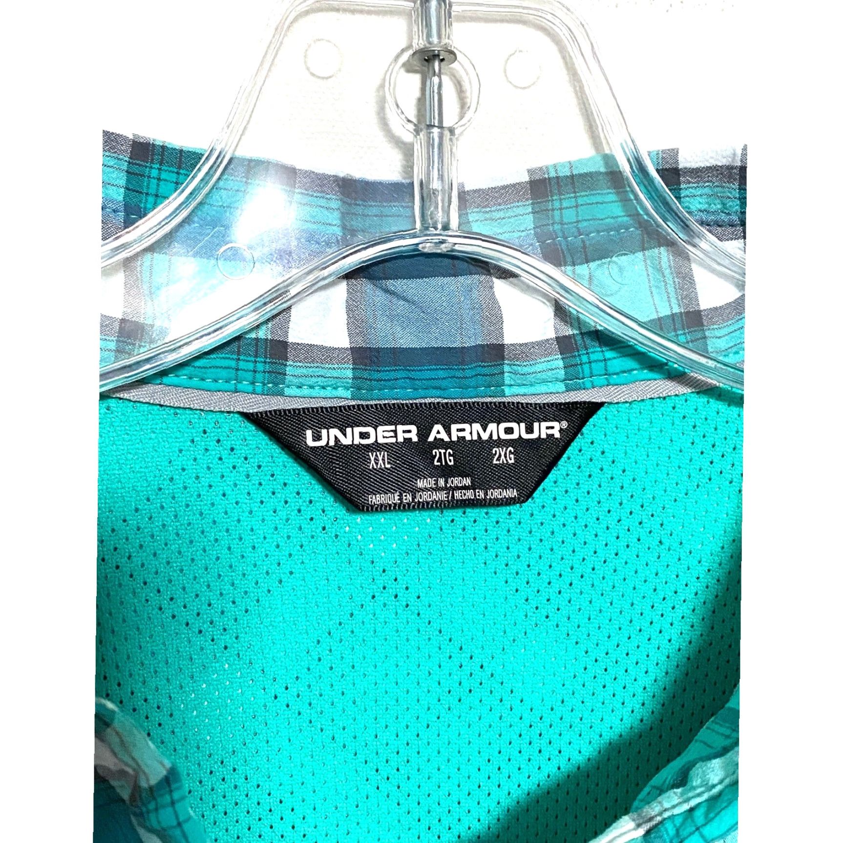 Under Armour Under Armour Blue Plaid Button Shirt Mens XXL Vented Outdoor Gorpcore Shirt Size US XXL / EU 58 / 5 - 5 Thumbnail