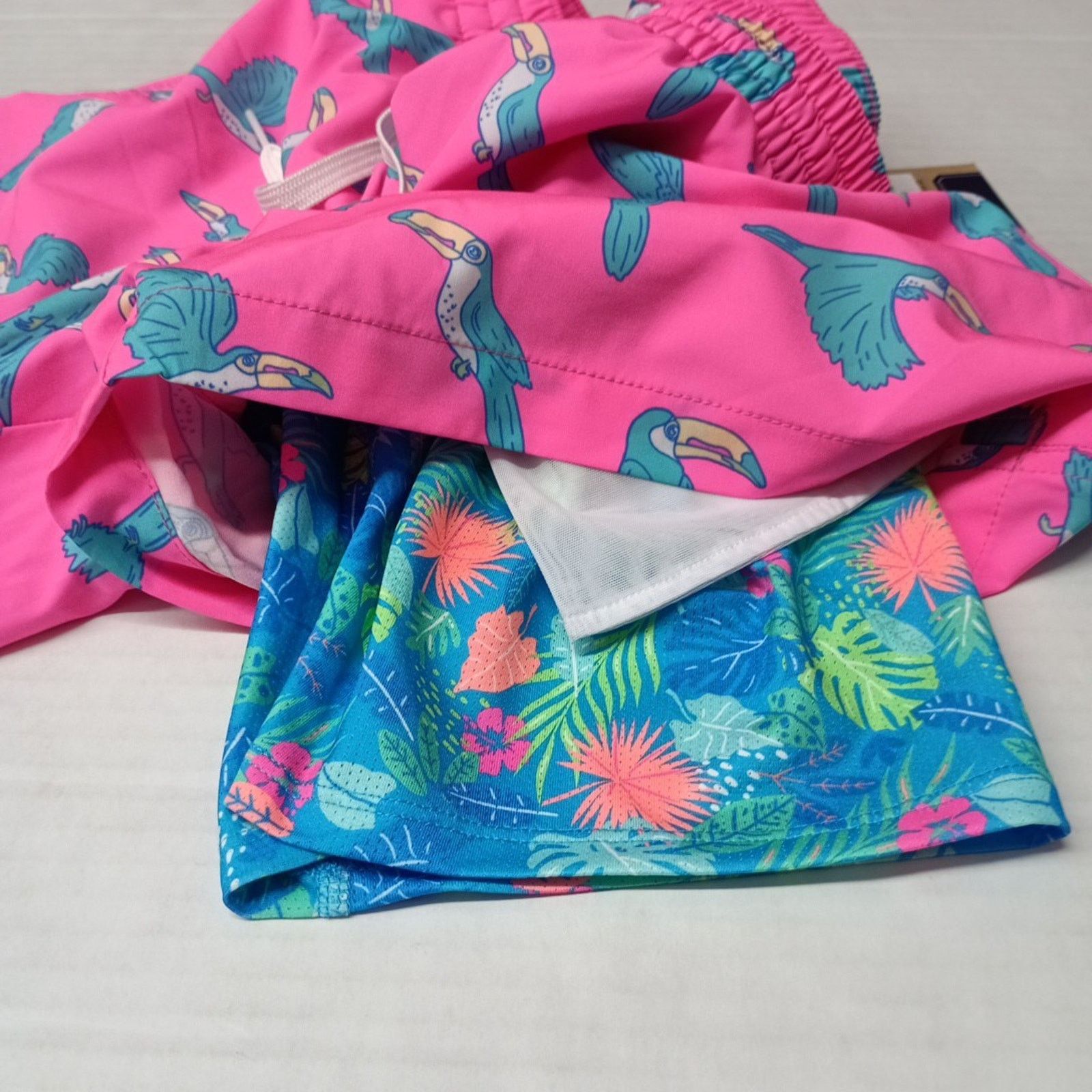 Chubbies Chubbies The Toucan Do Its Lined Swim Trunks Pink Men M 5.5" Size US 28 / EU 44 - 5 Thumbnail