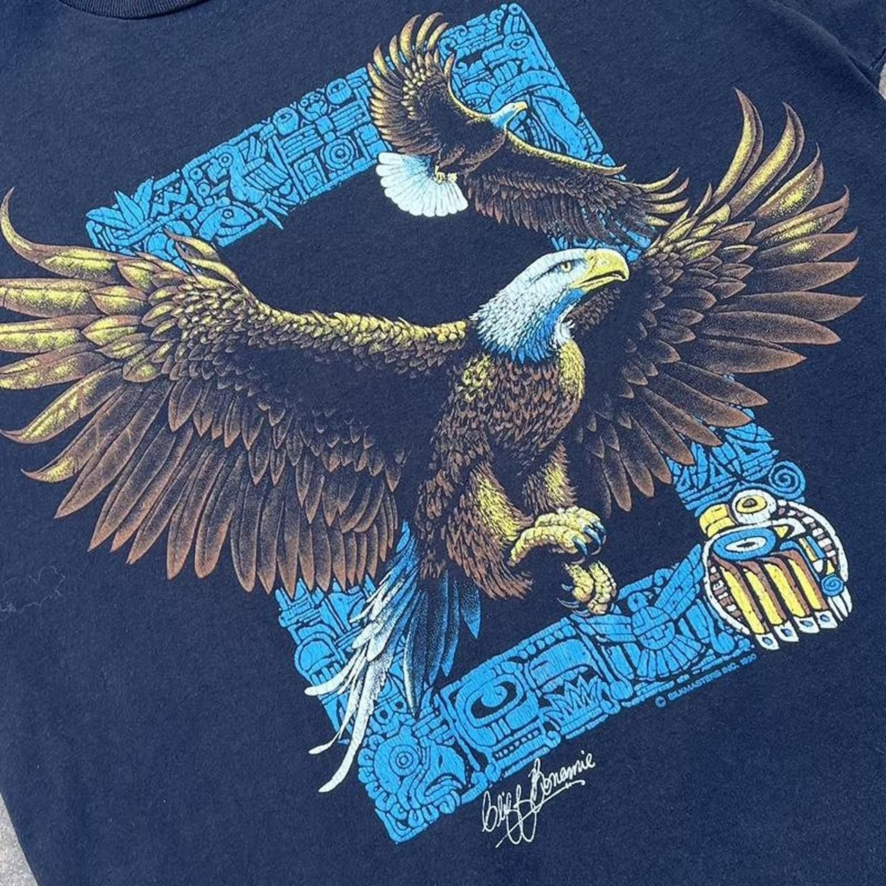 Vintage Vintage 90s Bald Eagle Animal Nature Wildlife Tee Tshirt Size US L / EU 52-54 / 3 - 3 Thumbnail