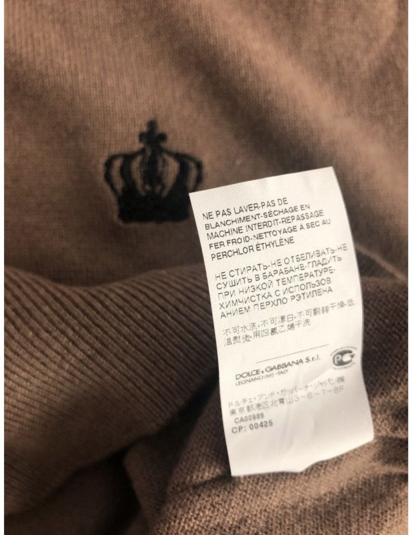 Dolce & Gabbana Dolce and Gabbana 🇮🇹 Brown Cashmere Crown Embroidered 50 NWT Size US M / EU 48-50 / 2 - 10 Thumbnail