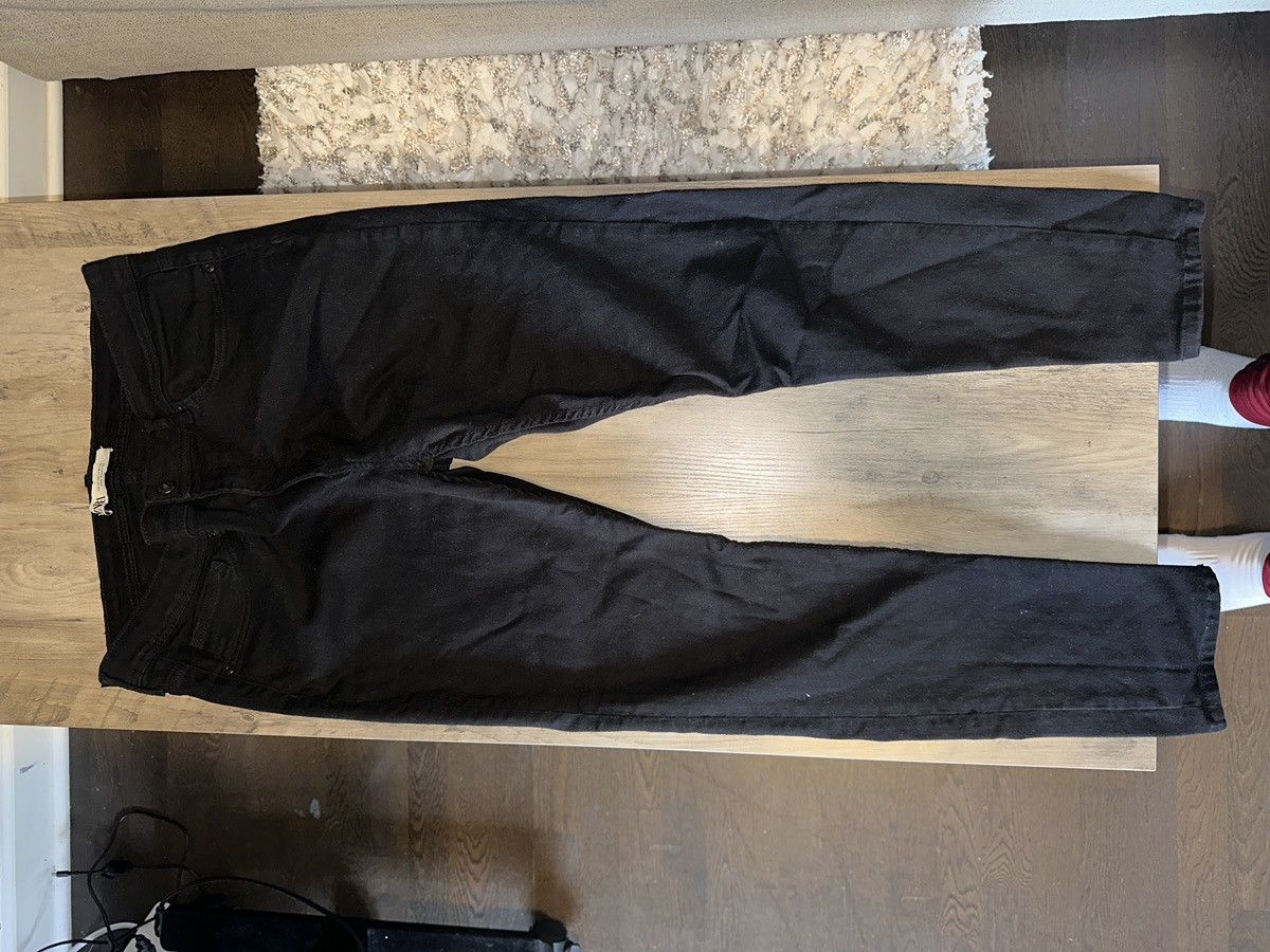 Zara ZARA Black Slim Fit Denim Jeans – Clean Minimal Streetwear Size US 34 / EU 50 - 2 Thumbnail