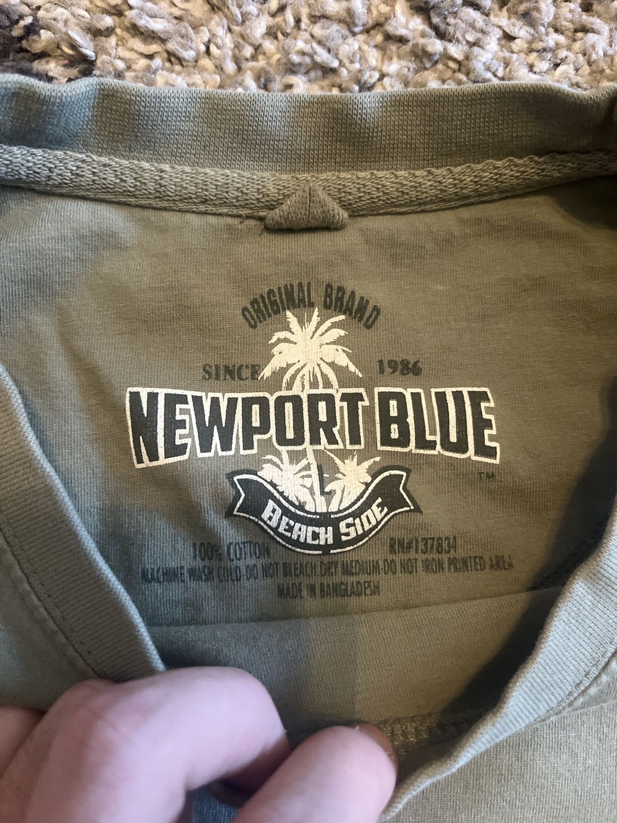 Vintage Vintage newport blue palm tree tee Size US M / EU 48-50 / 2 - 2 Thumbnail