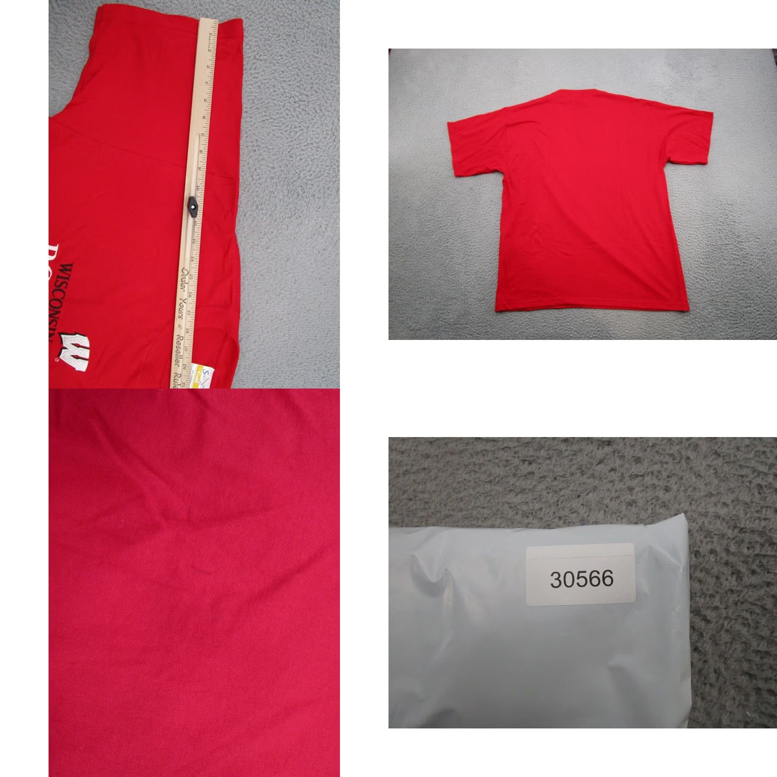 Vintage VTG Wisconsin Badgers Rose Bowl Shirt XL Red Santee Mens Short Sleeve T-Shirt Size US XL / EU 56 / 4 - 8 Thumbnail