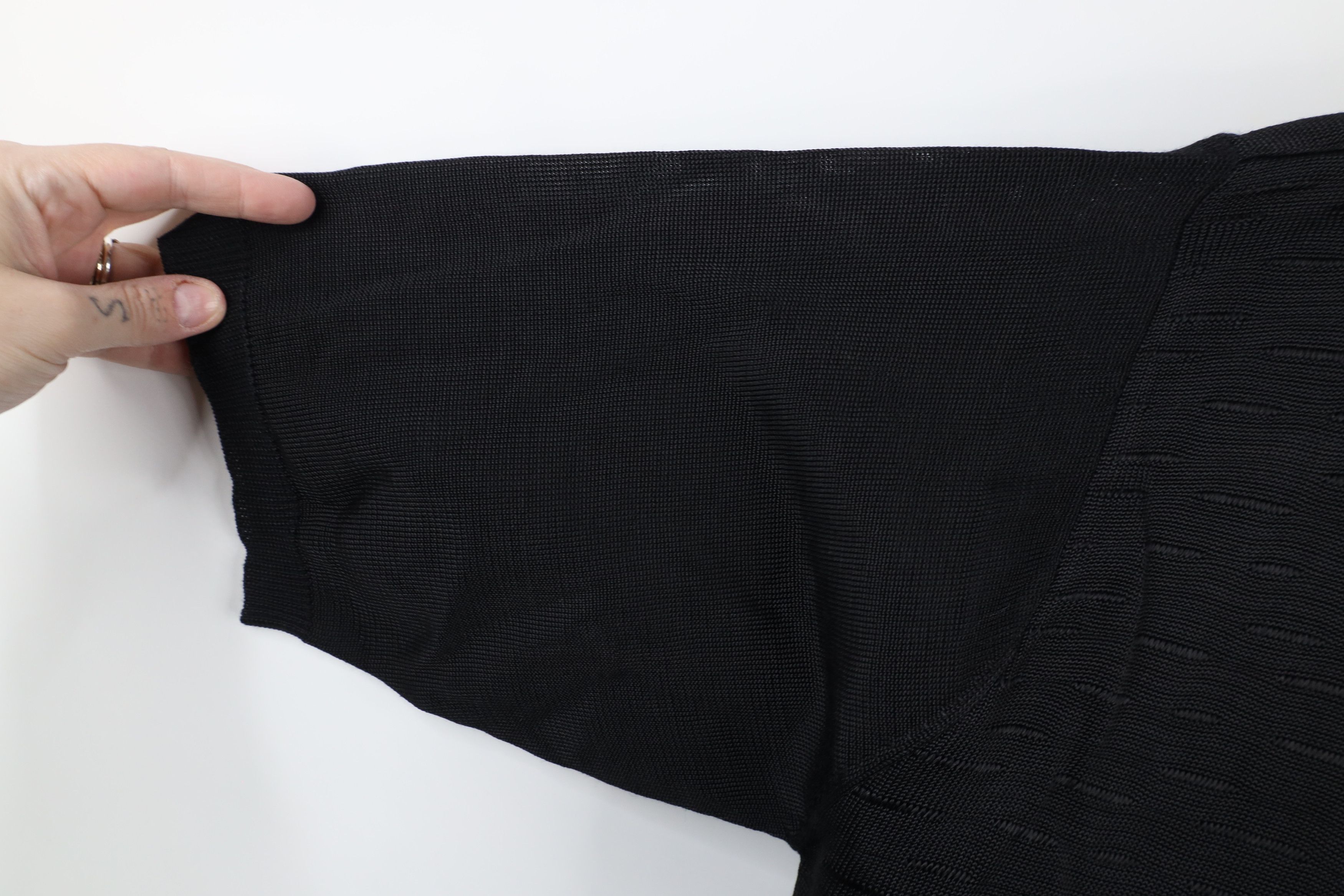 Vintage Deadstock Vintage 90s Streetwear Knit Collared Polo Black Size US XXL / EU 58 / 5 - 8 Thumbnail