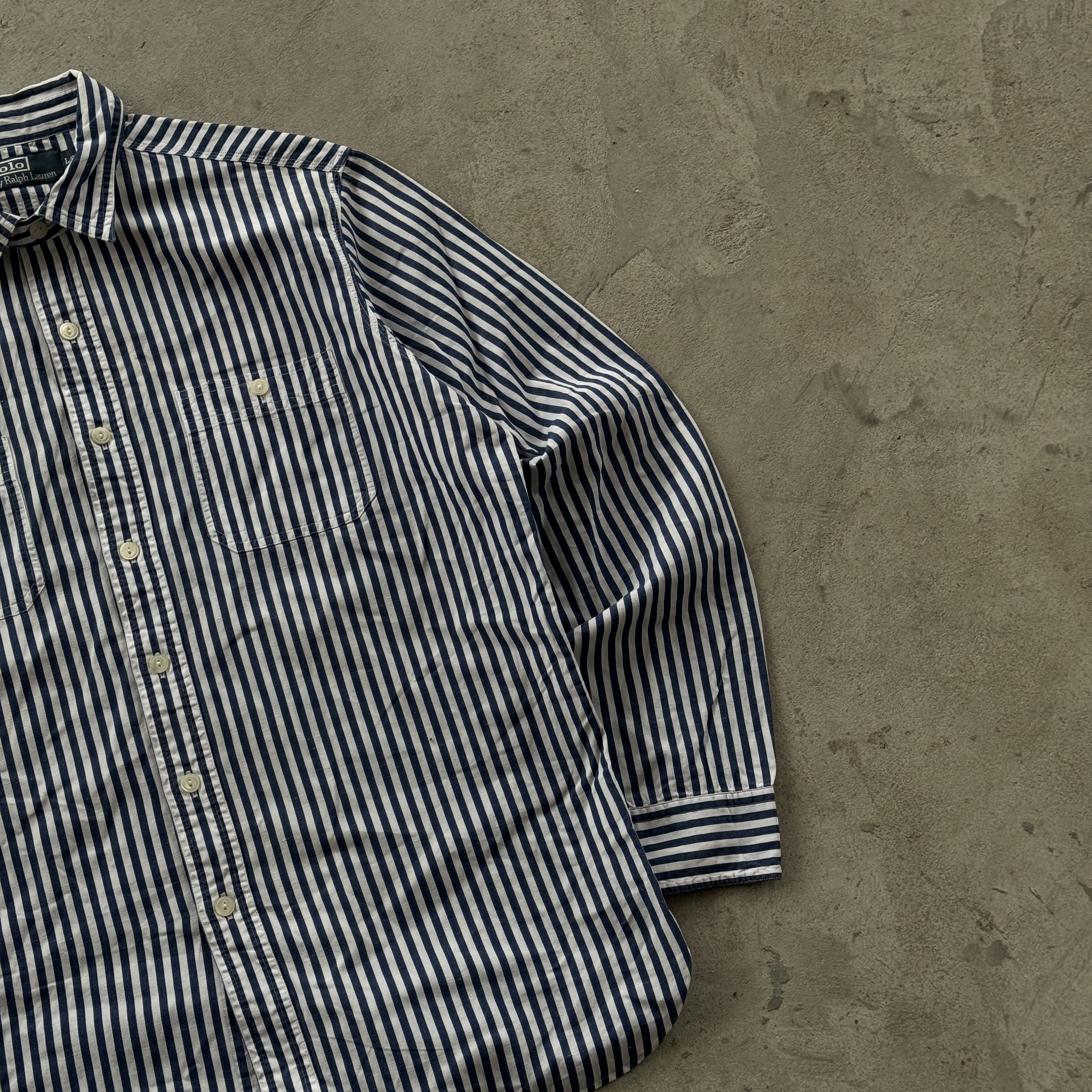 Polo Ralph Lauren Vintage 90s Polo Ralph Lauren Silk Striped Button Ups Shirt Size US L / EU 52-54 / 3 - 2 Thumbnail