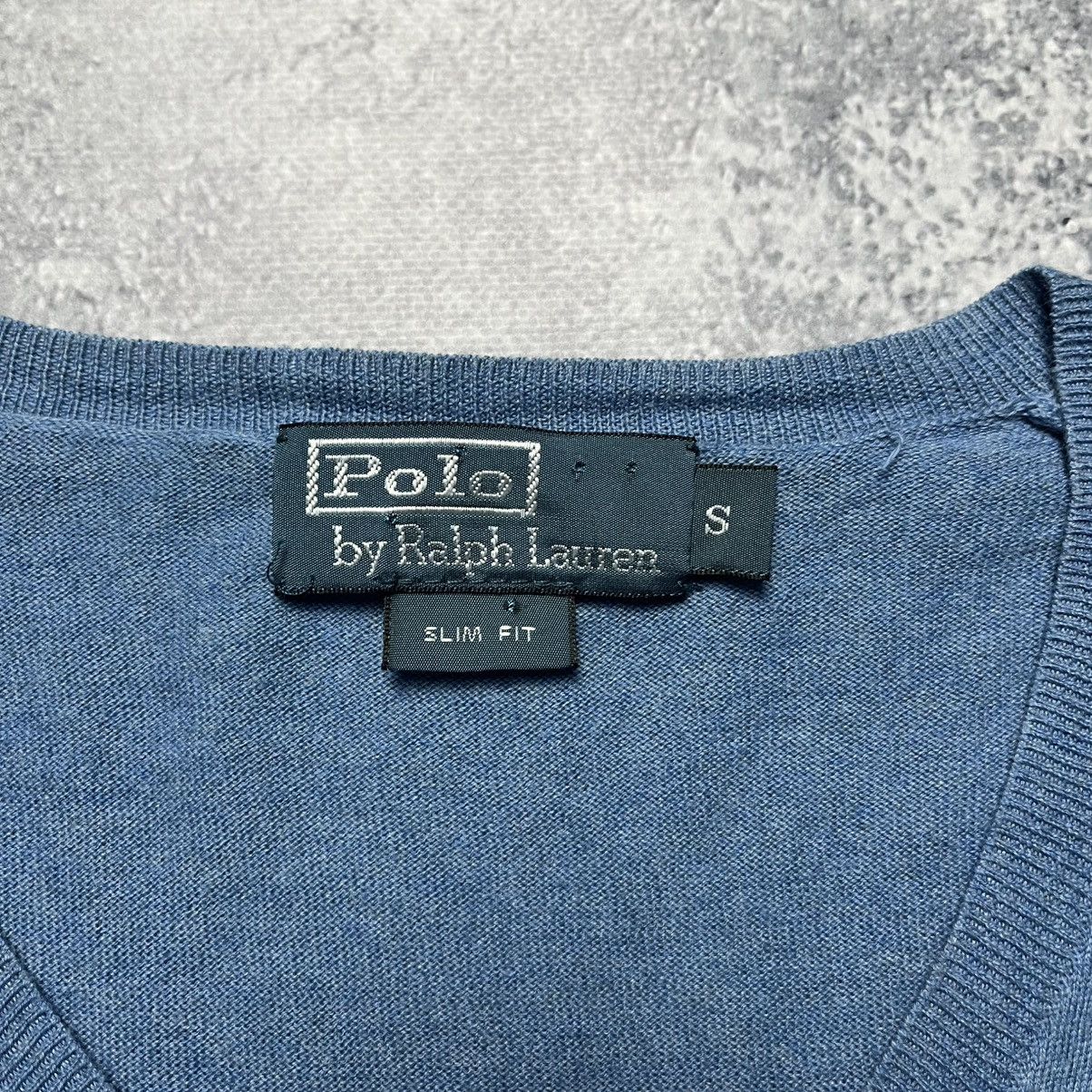 Polo Ralph Lauren × Vintage Vintage Polo Ralph Lauren Blue Sweater V-Neck Streetwear Y2K Size US S / EU 44-46 / 1 - 4 Thumbnail