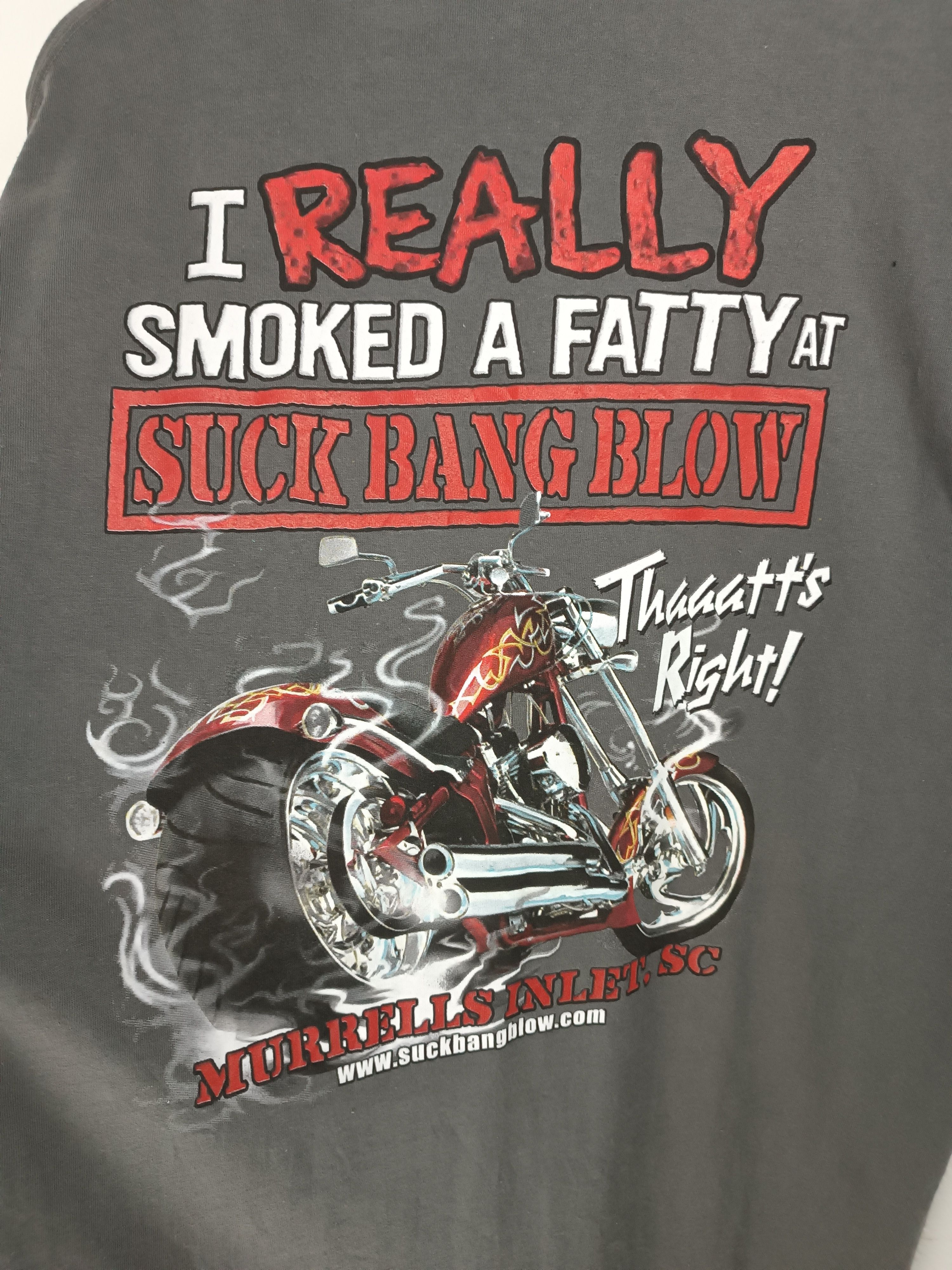 Vintage VINTAGE I REALLY SMOKE A FATTY AT SUCK BANG BLOW HUMOR FUNNY Size US XL / EU 56 / 4 - 15 Thumbnail