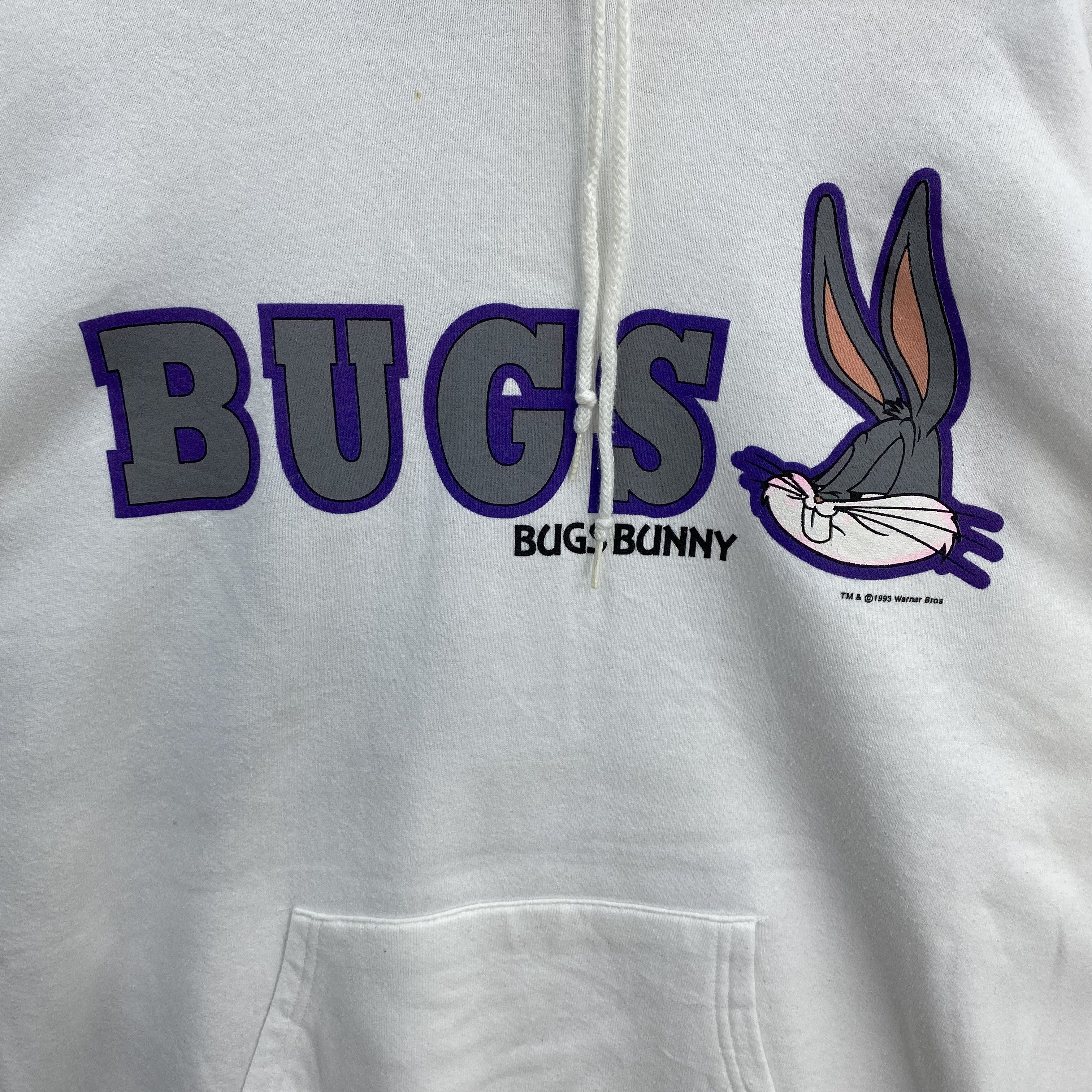 Vintage Vintage 90 Looney Tunes Bugs Bunny Hoodie Sweater USA Size US XXL / EU 58 / 5 - 4 Thumbnail