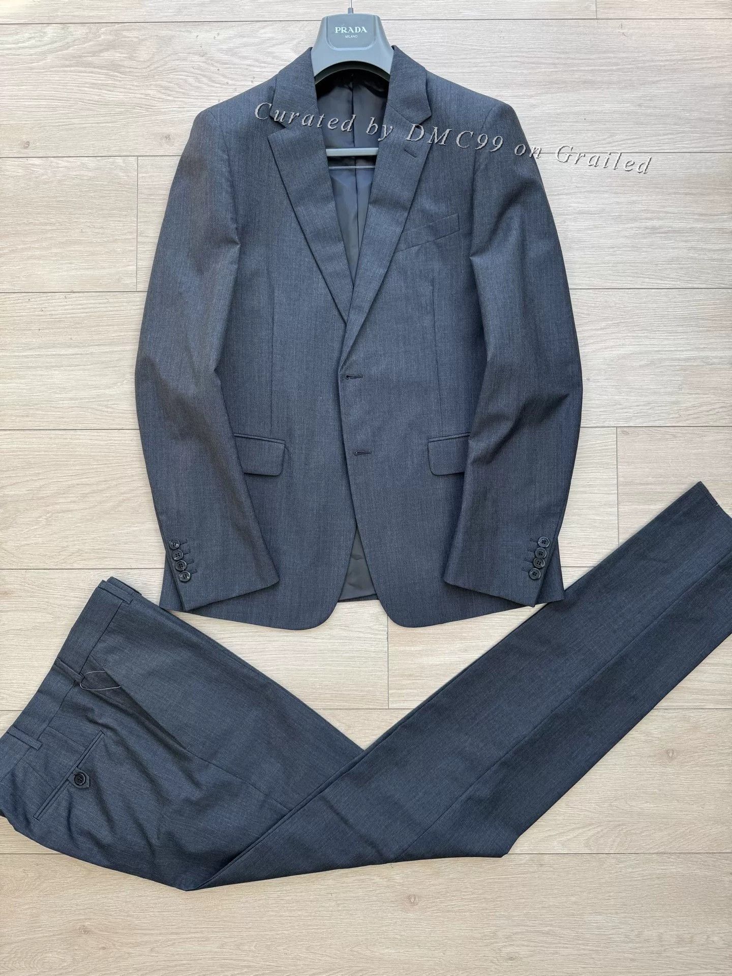 Prada Prada Dark Grey Two-Piece Suit Size US M / EU 48-50 / 2 - 1 Thumbnail