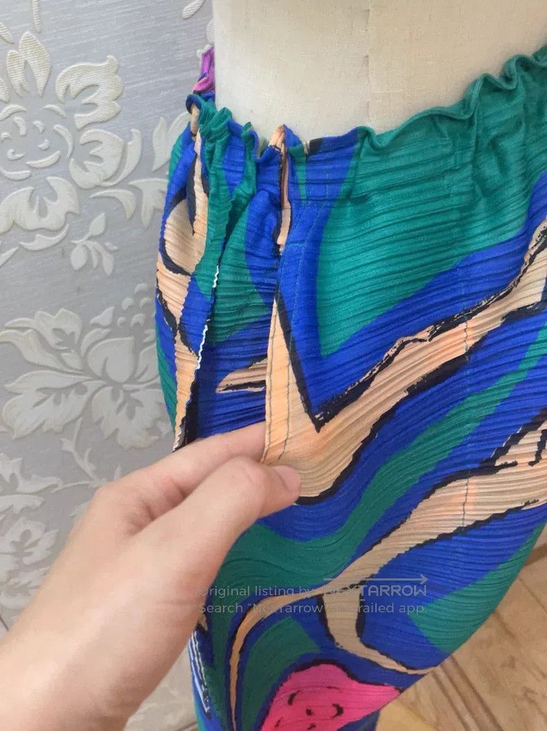Issey Miyake Issey Miyake size:3 Horizontal Striped Chicken Leg Pants Size 23" - 3 Thumbnail