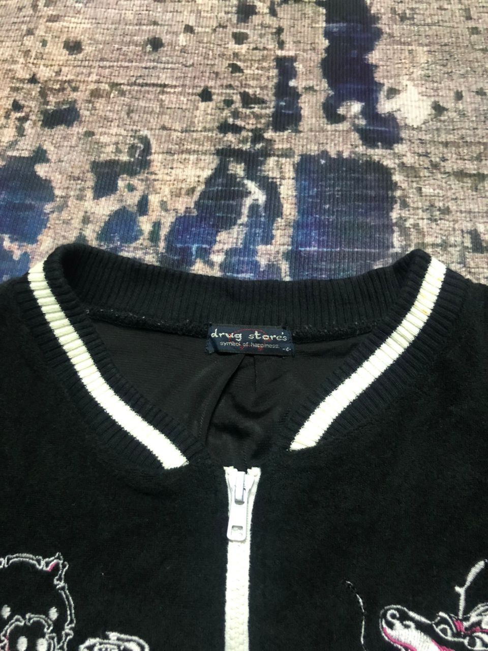 Japanese Brand Drug Store Sukajan Velvet Sweater Embroidered Print Size US M / EU 48-50 / 2 - 7 Thumbnail