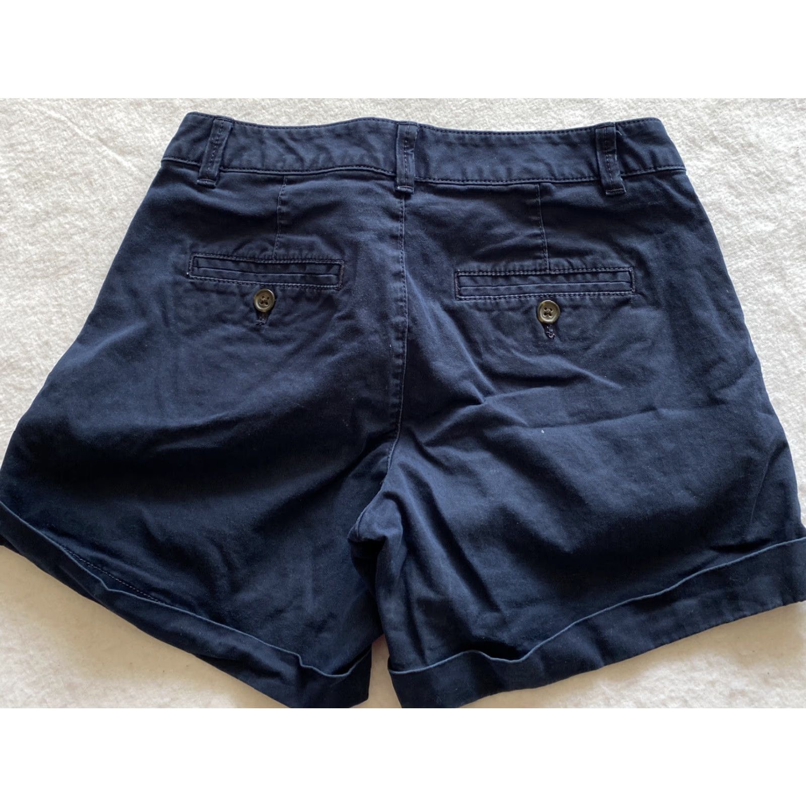 Banana Republic Banana Republic Shorts Womens Size O Chino Flat Front Blue Design/ 18-6 Size 25" / US 0 / IT 36 - 7 Thumbnail