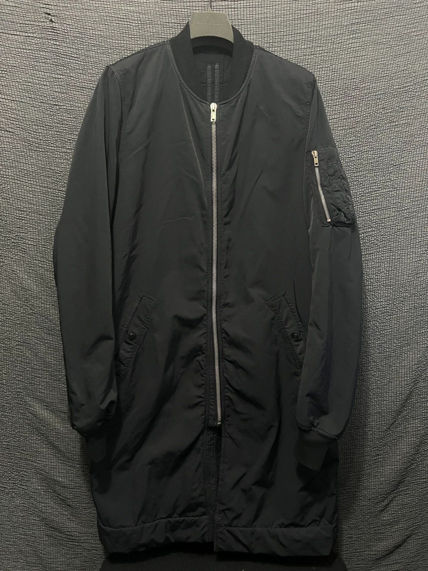 Rick Owens Rick Owens 14FW Long MA1 Bomber Jacket M Italy Size US M / EU 48-50 / 2 - 1 Thumbnail