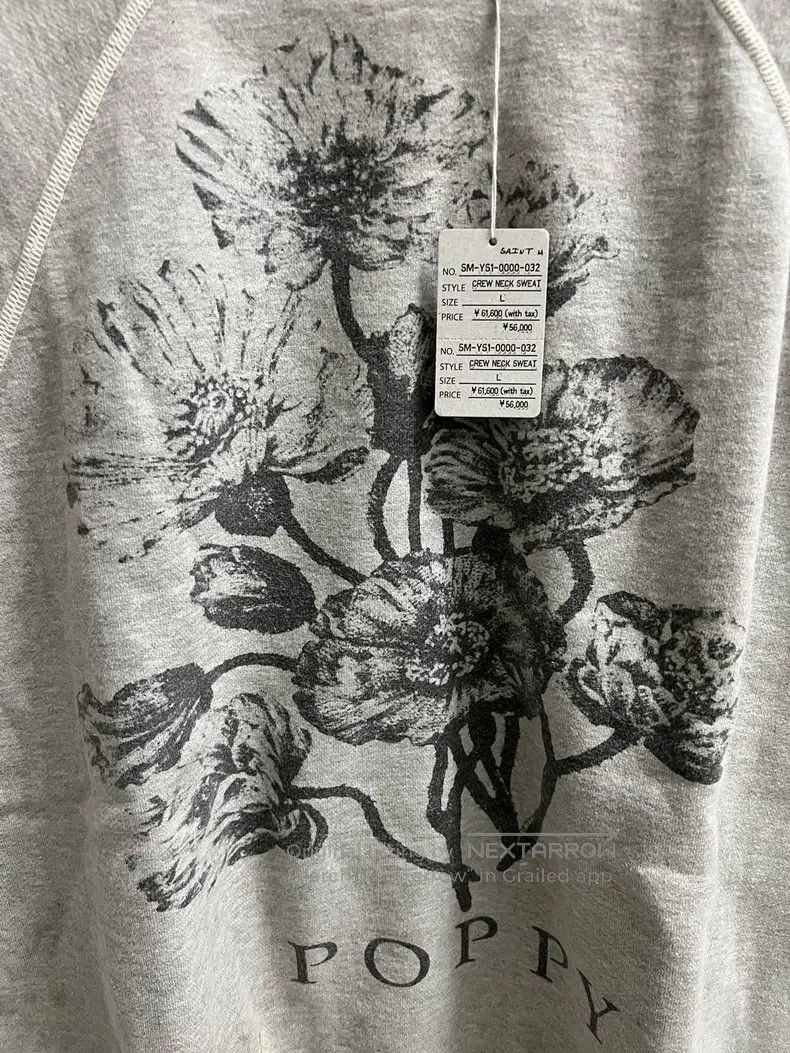 Saint Michael Saint Michael Floral distressed vintage sweatshirt Size US L / EU 52-54 / 3 - 4 Thumbnail
