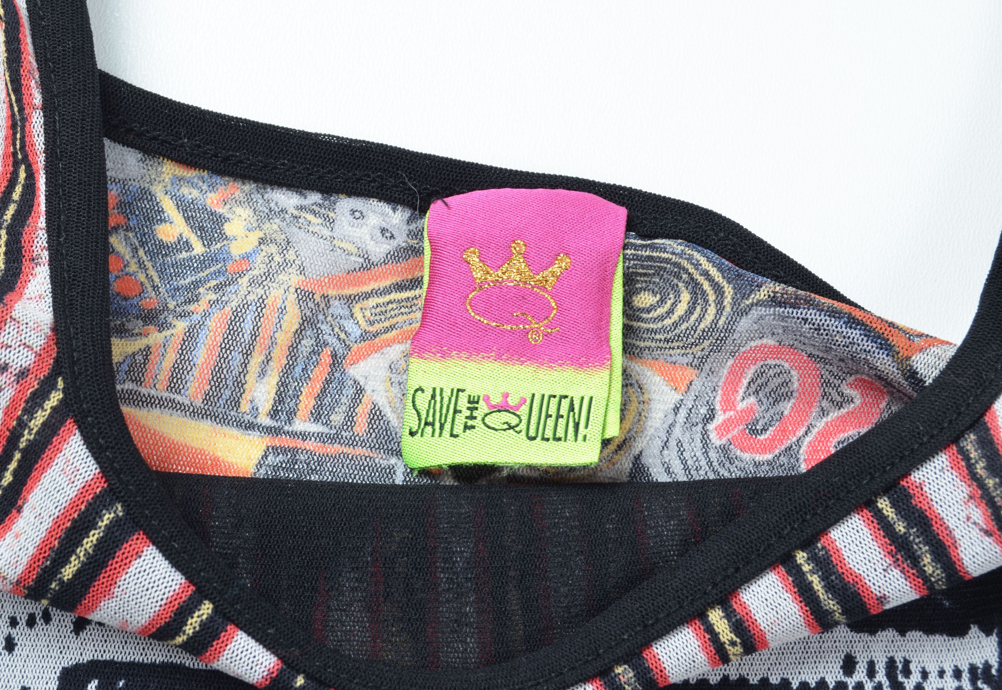 Vintage Vintage Save the Queen Rare Y2K Graphic Mesh Square Neck Size M / US 6-8 / IT 42-44 - 8 Thumbnail