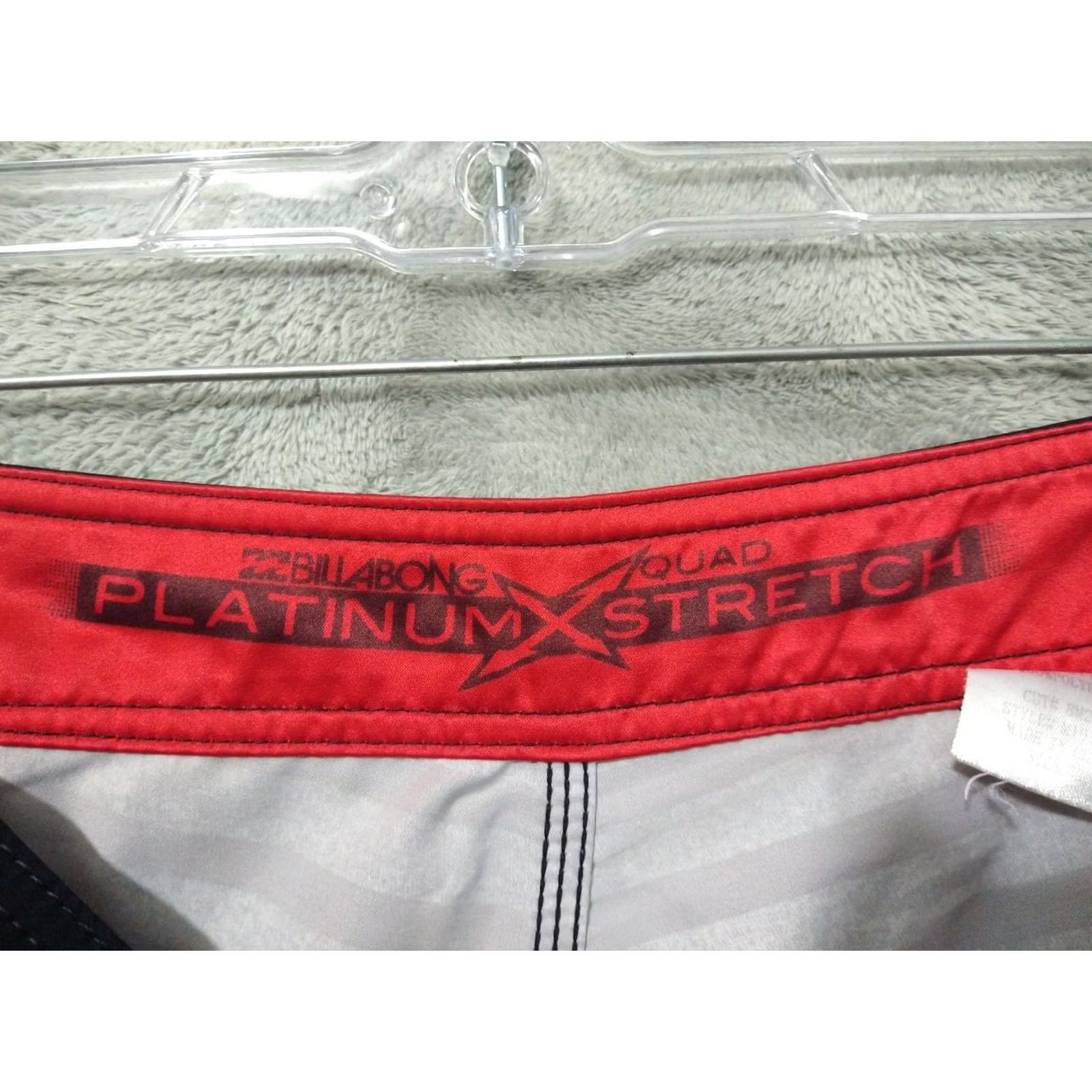 Billabong Billabong Board Shorts Mens 32 Gray Striped Platinum Quad Stretch Surf Swim Size US 32 / EU 48 - 7 Thumbnail