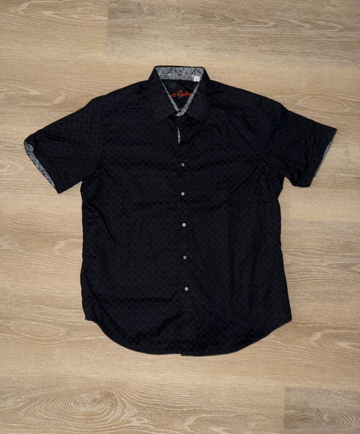 Robert Graham Robert Graham Short Sleeve Black Button Up Size US L / EU 52-54 / 3 - 1 Thumbnail