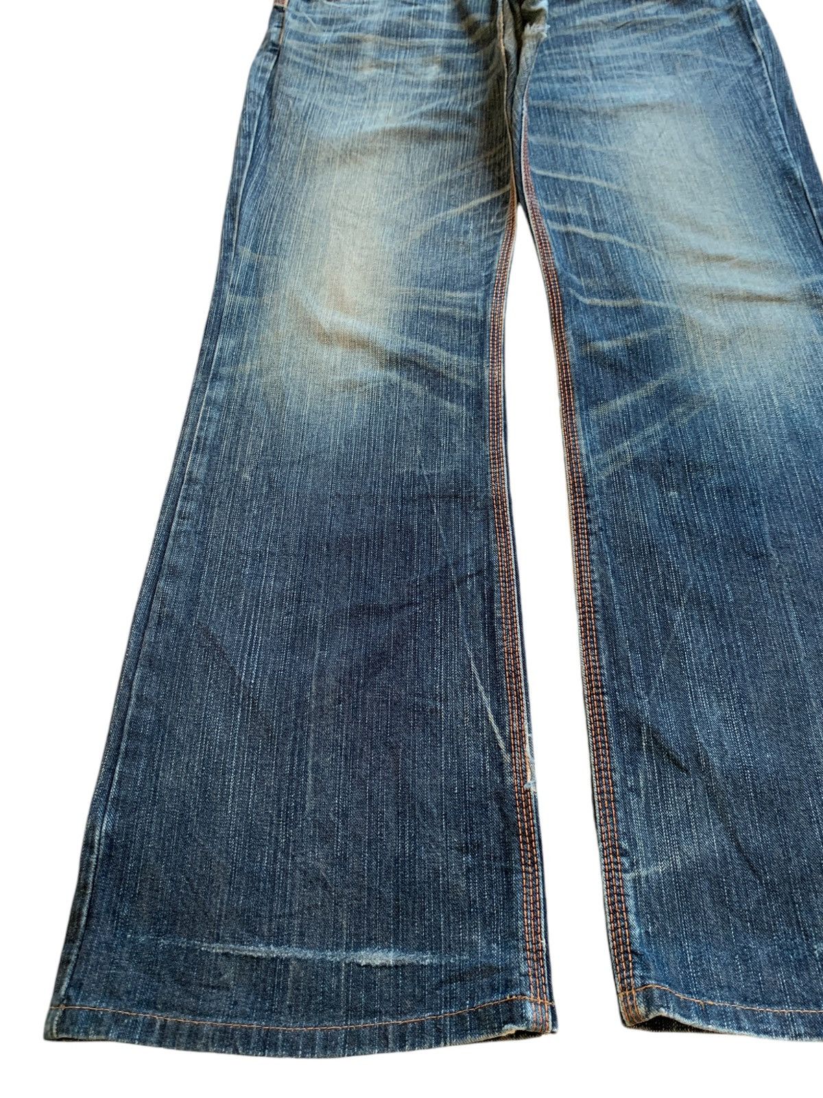 Edwin Exclusive Vintage Edwin Mud Wash Buckle Back Bootcut Jeans Size US 35 - 6 Thumbnail