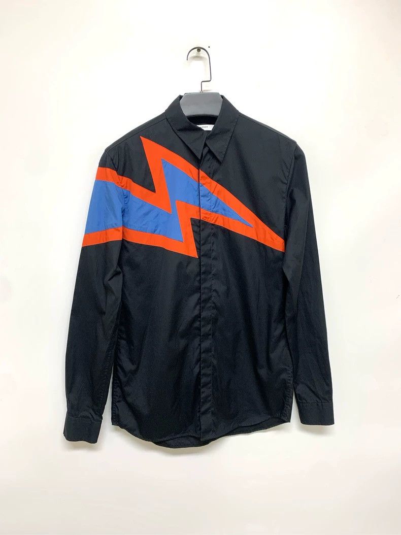 Givenchy Givenchy Size 38Black Shirt with Classic Red and Blue Light Size US XL / EU 56 / 4 - 1 Thumbnail