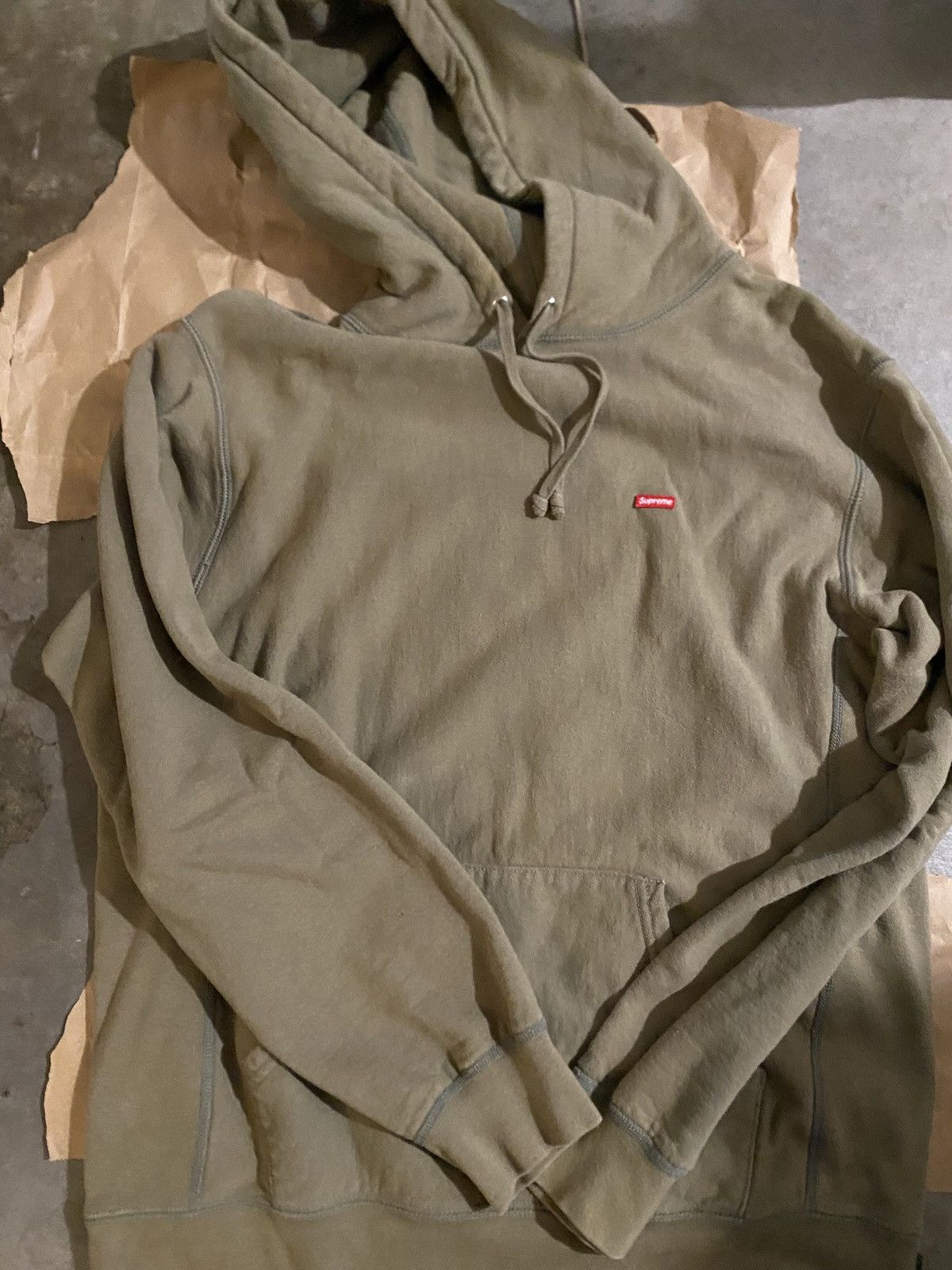 Supreme Supreme Olive Mini Small Box Logo Hoodie Size US L / EU 52-54 / 3 - 1 Thumbnail