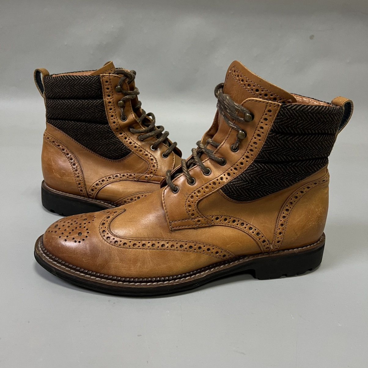 Leather Leather Brogue Boots Cowboy y2k D.H. Pollak boots Vibram men Size US 7.5 / EU 40-41 - 4 Thumbnail