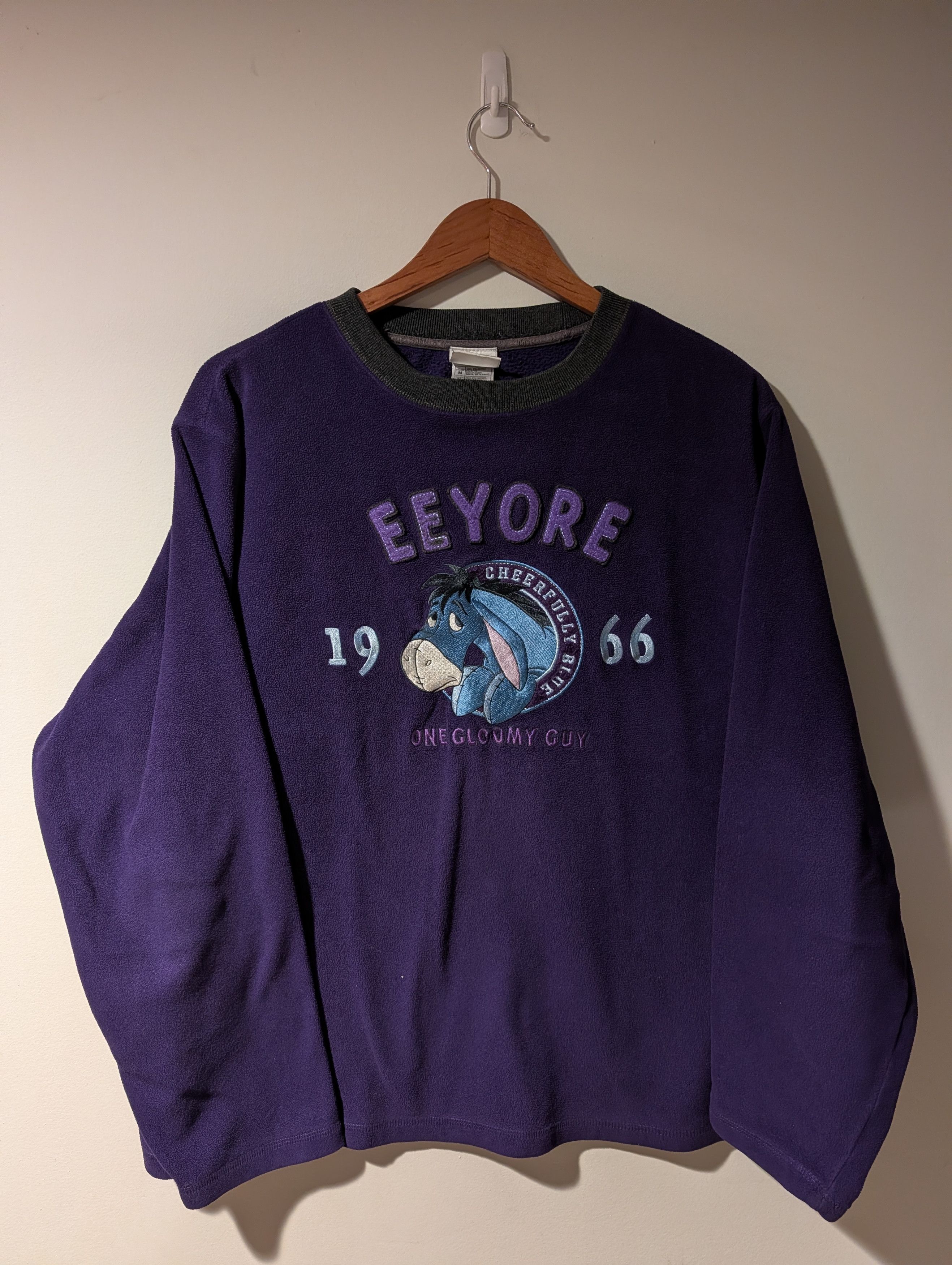 Disney Vintage Disney Store Eeyore Fleece Pullover Embroidered Boxy Size US M / EU 48-50 / 2 - 1 Thumbnail
