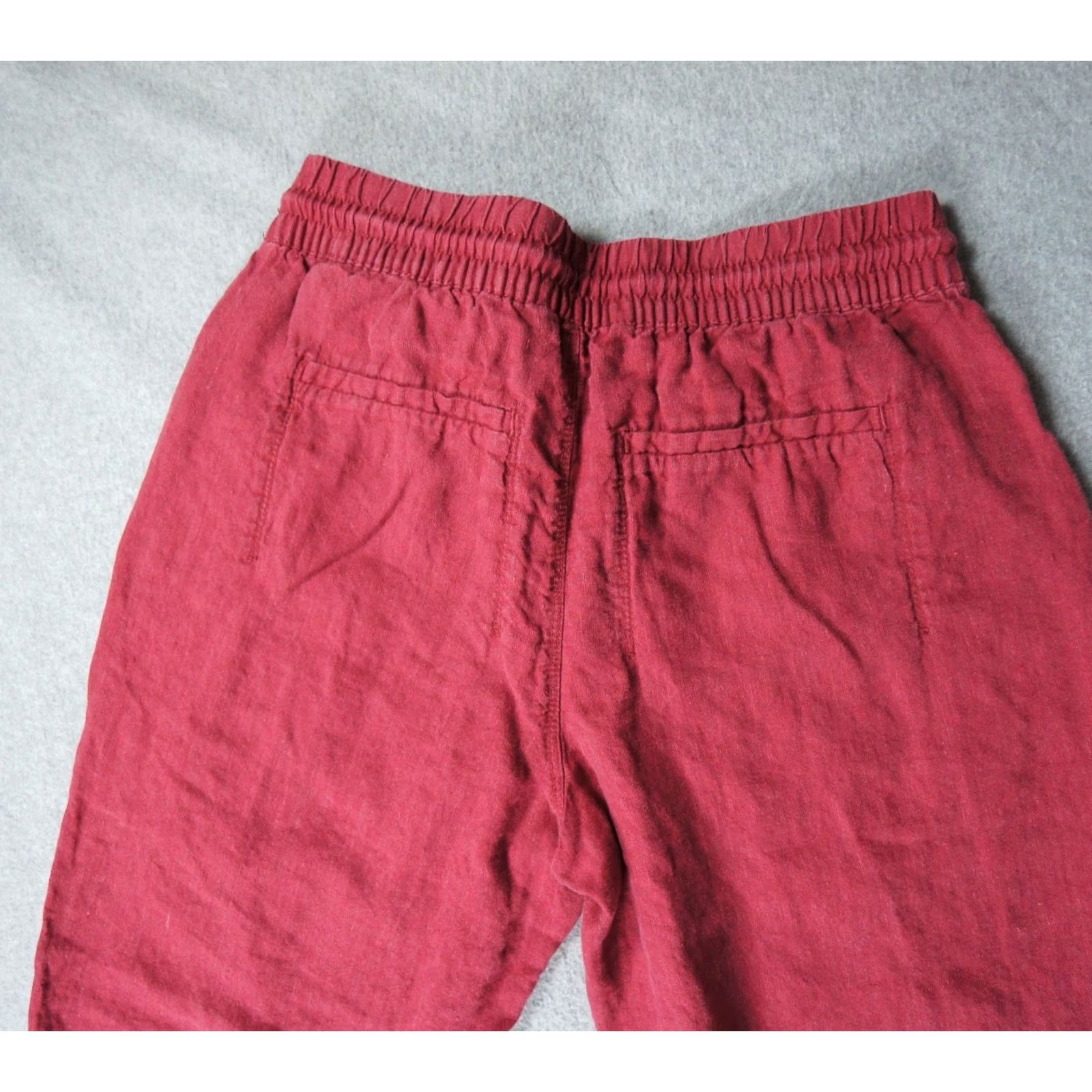 Athleta Athleta Pants Womens 6 Red Jogger Linen Drawstring Casual Lounge Ladies Size 28" / US 6 / IT 42 - 5 Thumbnail
