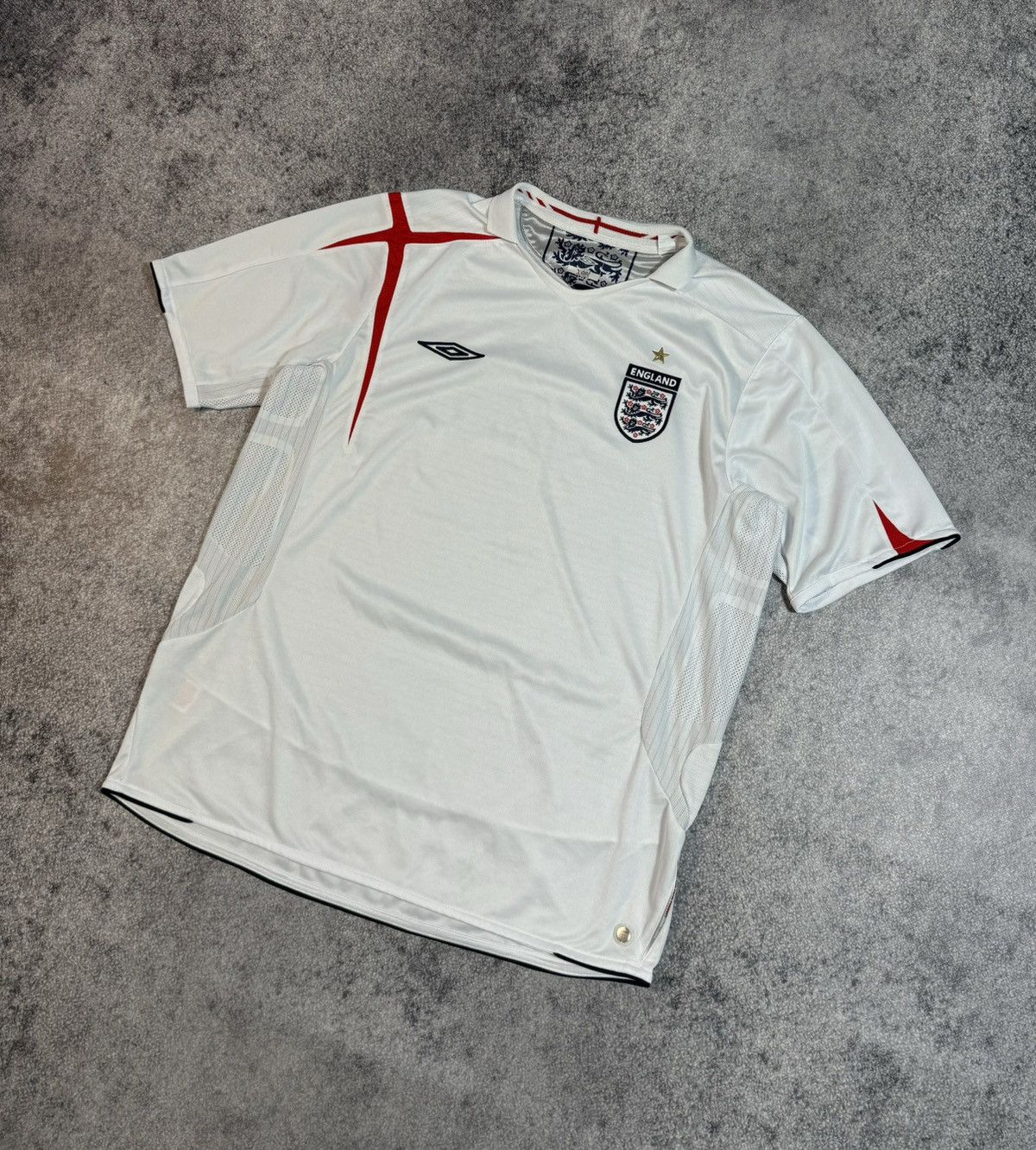 Umbro × Vintage Vintage Umbro England Soccer Jersey Blokecore Rare Style VTg Size US XL / EU 56 / 4 - 1 Thumbnail