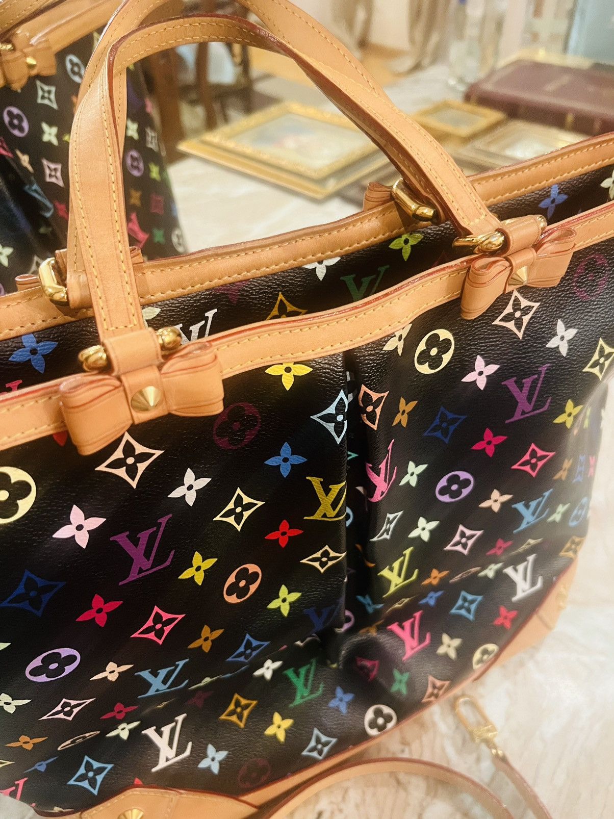 Louis Vuitton LOUIS VUITTON Monogram Multicolor Sharleen GM Tote Bag Noir Size ONE SIZE - 3 Thumbnail