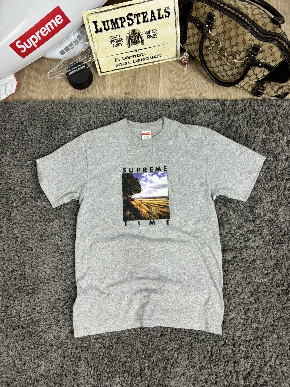 Supreme Rare Supreme Time Tee Box Logo Trendy Hype Streetwear Size US S / EU 44-46 / 1 - 1 Thumbnail