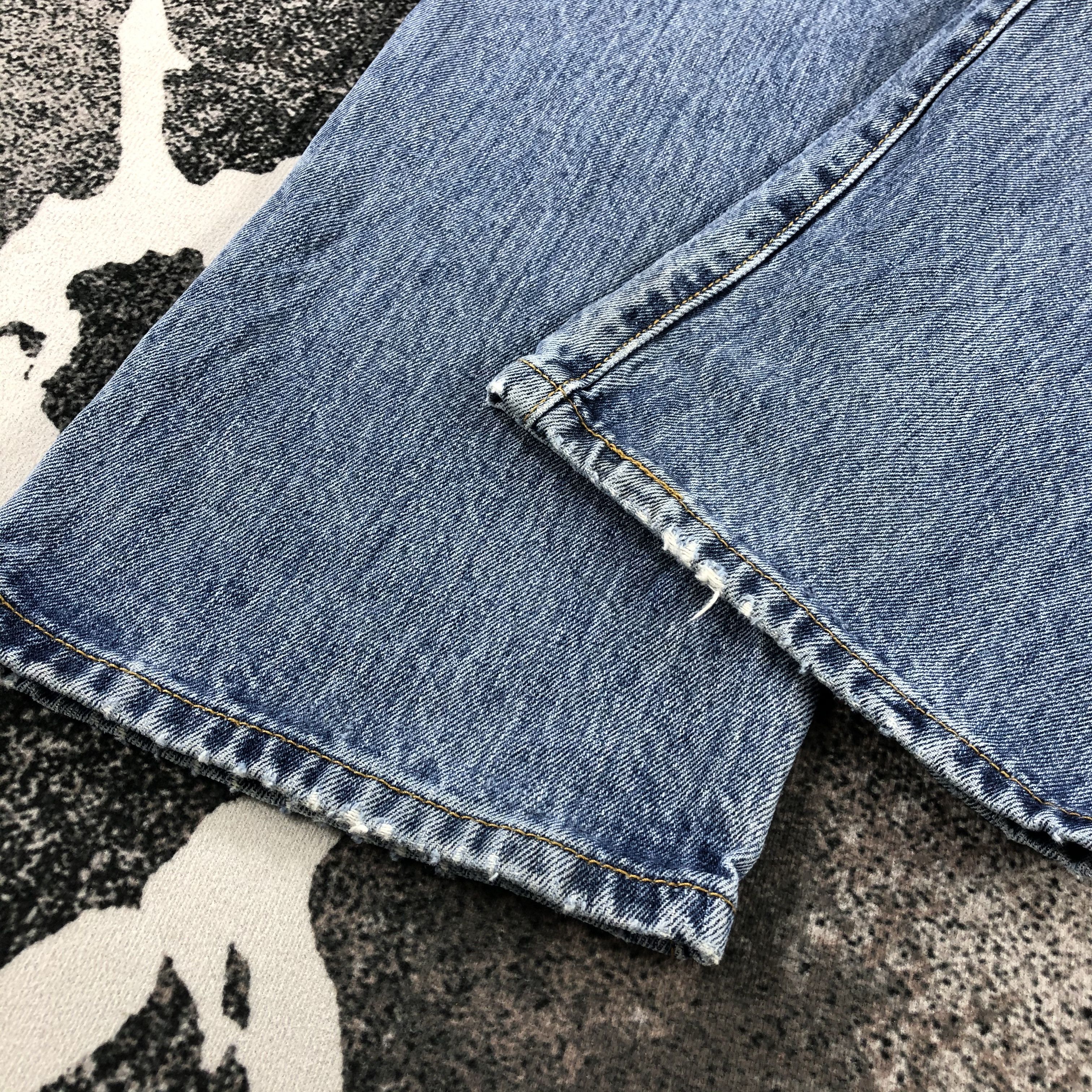 Levi's Vintage Levi's 501 Jeans Distress Medium Wash Denim KJ1069 Size US 32 / EU 48 - 6 Thumbnail