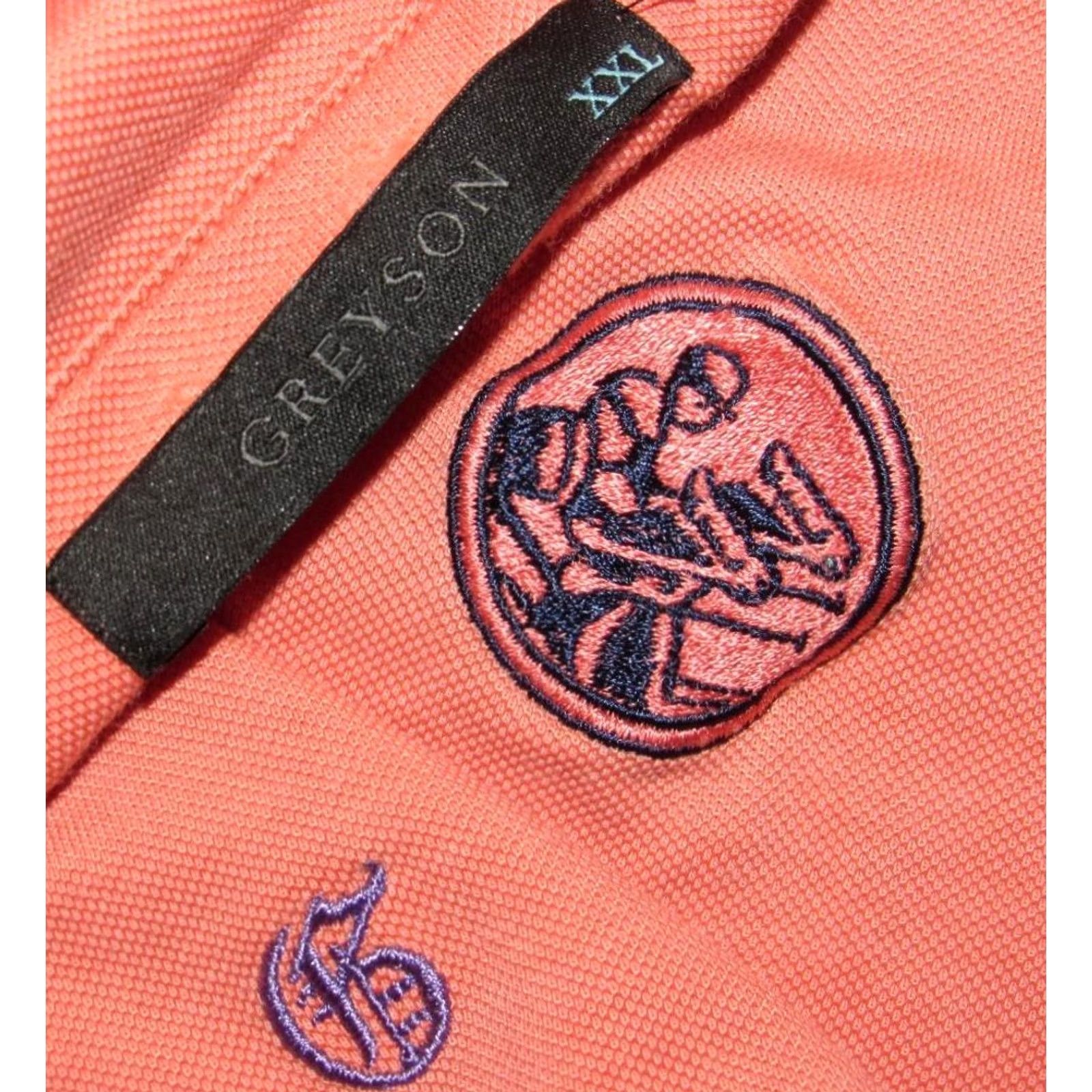 Vintage GREYSON Orange Short Sleeve Golf Shirt Polo Invitational XXL Mens Size US XXL / EU 58 / 5 - 3 Thumbnail