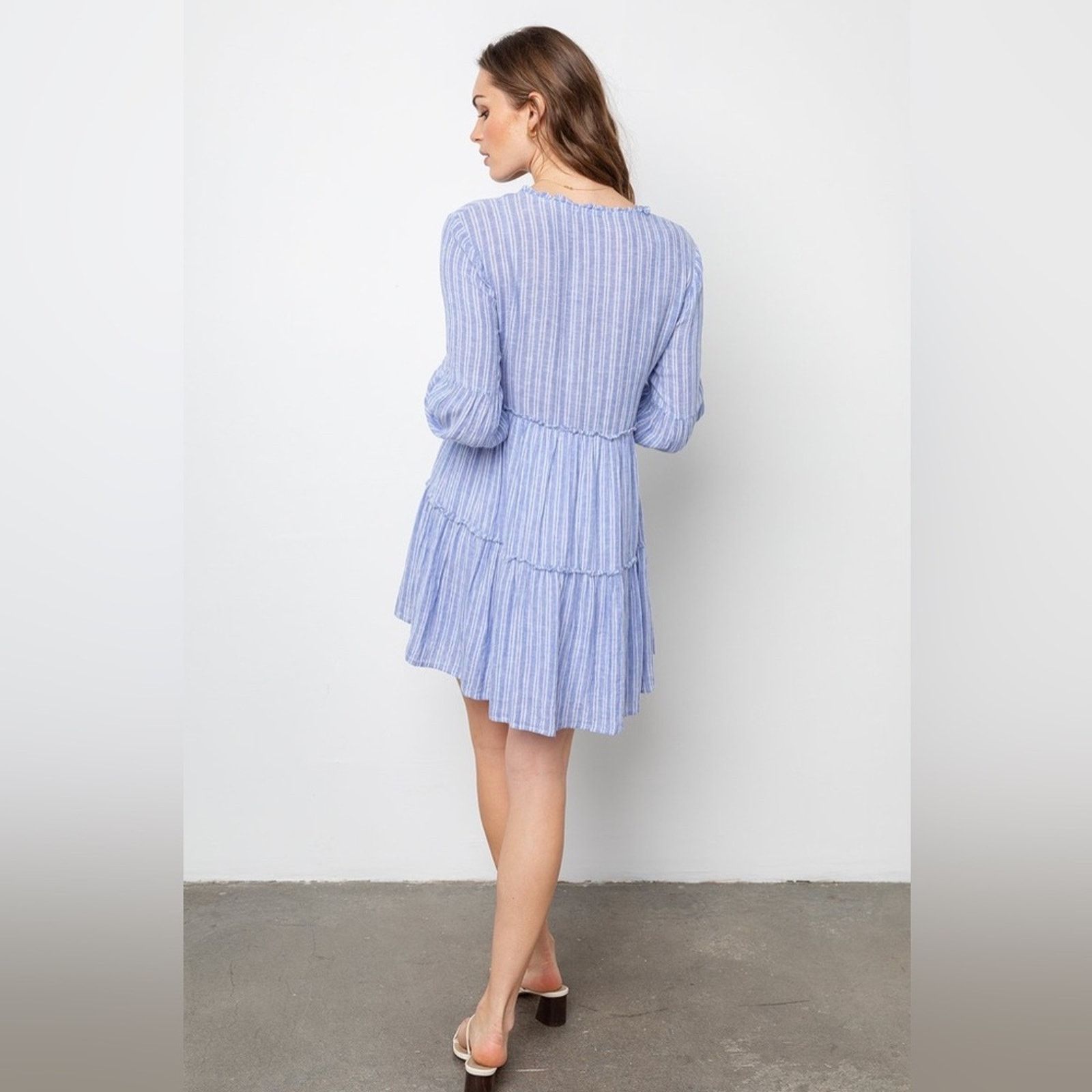 Rails Rails Everly Dress in Ludlow Stripe Blue SZ.M Size M / US 6-8 / IT 42-44 - 3 Thumbnail