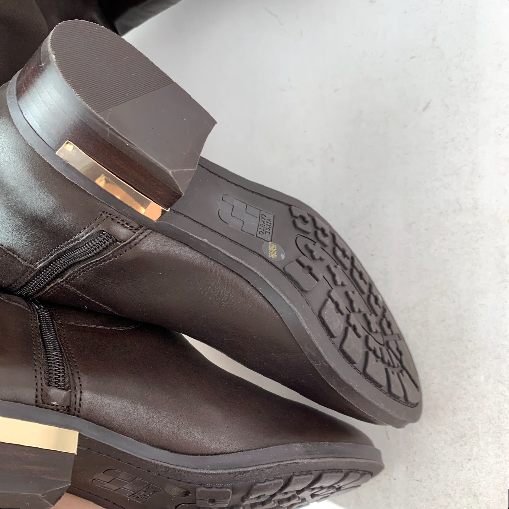 Vince Camuto Vince Camuto Pelda Tall Knee High Brown Leather Sock Boots Size 8.5 EU 38.5 Womens Size US 9 / IT 39 - 6 Thumbnail