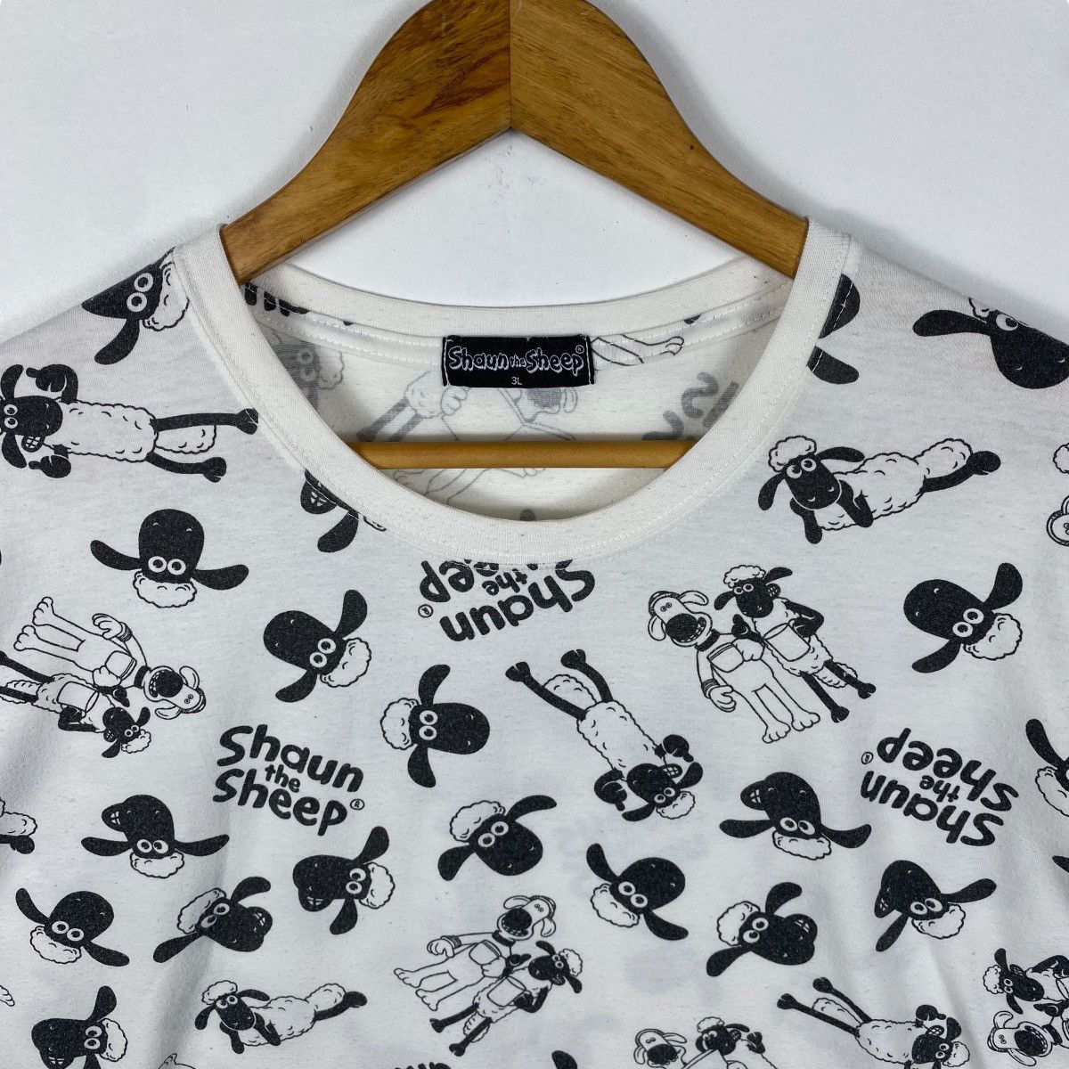 Cartoon Network SHAUN THE SHEEP Cartoon Fullprint Long Sleeve Tee Shirt Size L / US 10 / IT 46 - 2 Thumbnail