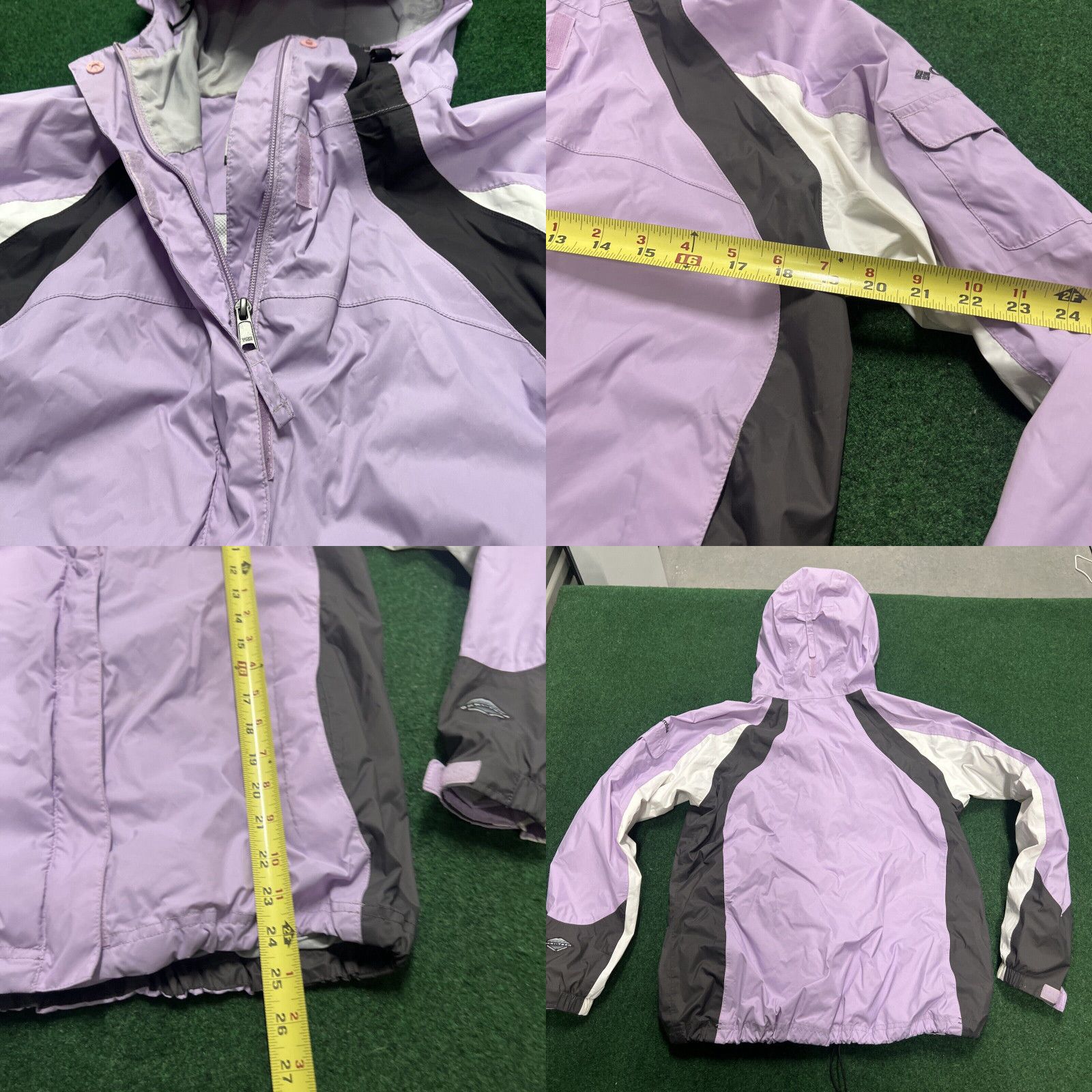 Vintage Columbia Jacket Windbreaker Women’s Large Shell Omni Tech Long Purple Hooded Size L / US 10 / IT 46 - 8 Thumbnail