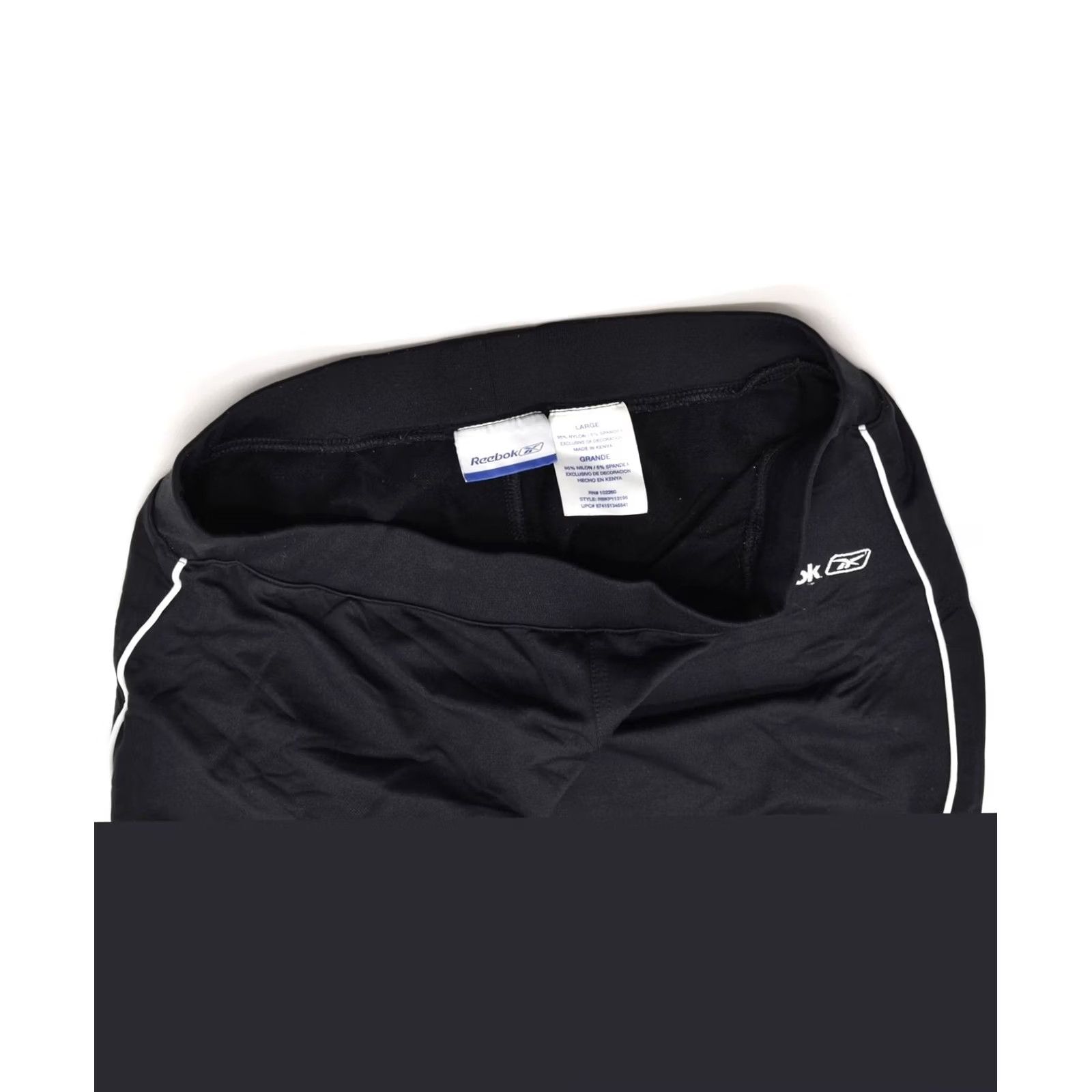 Reebok REEBOK Womens Trousers Large Black Nylon Size 36" / US 14 / IT 50 - 3 Thumbnail